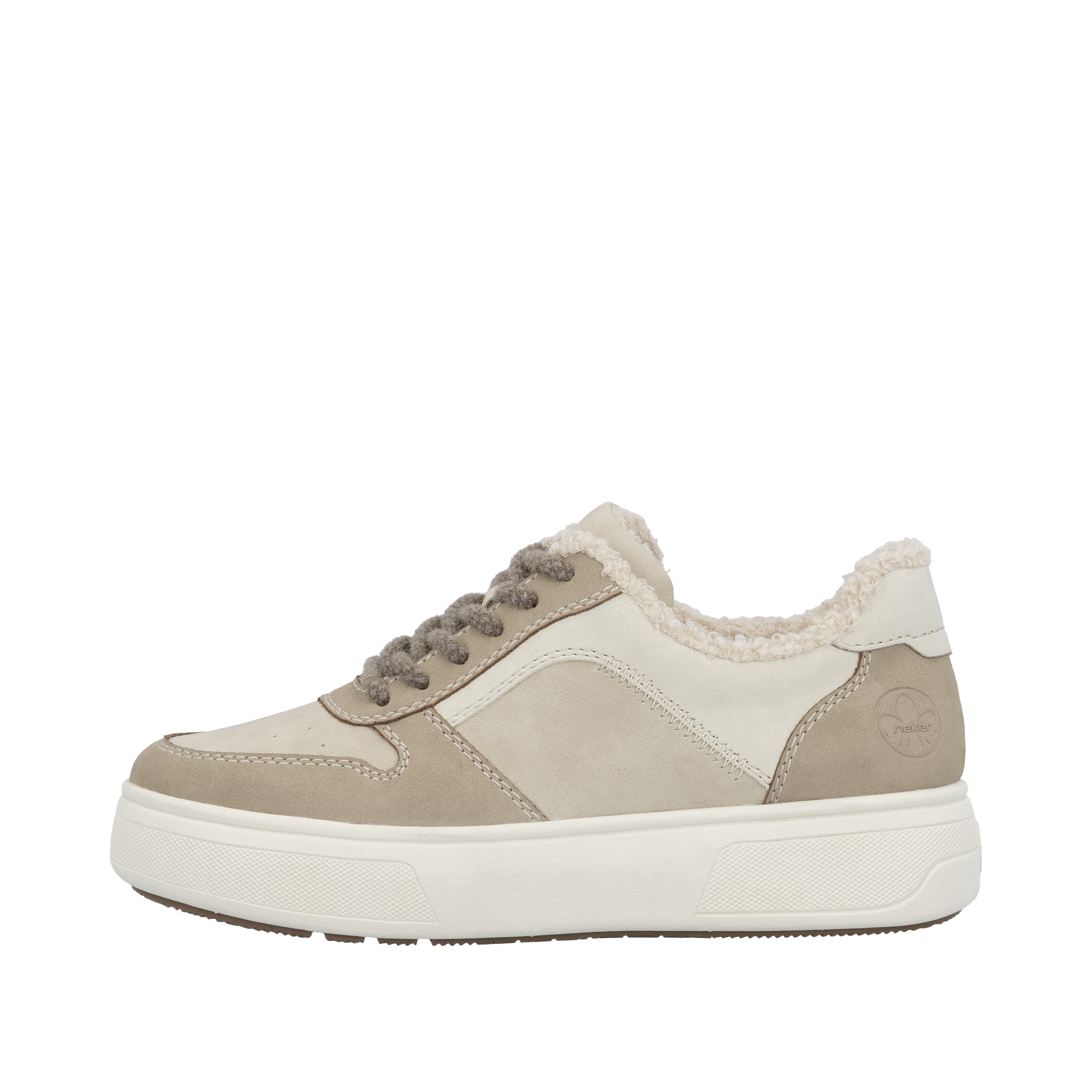 Rieker Plateausneaker  Retro-Sneaker, Schnürschuh, Halbschuh mit Teddyfutter