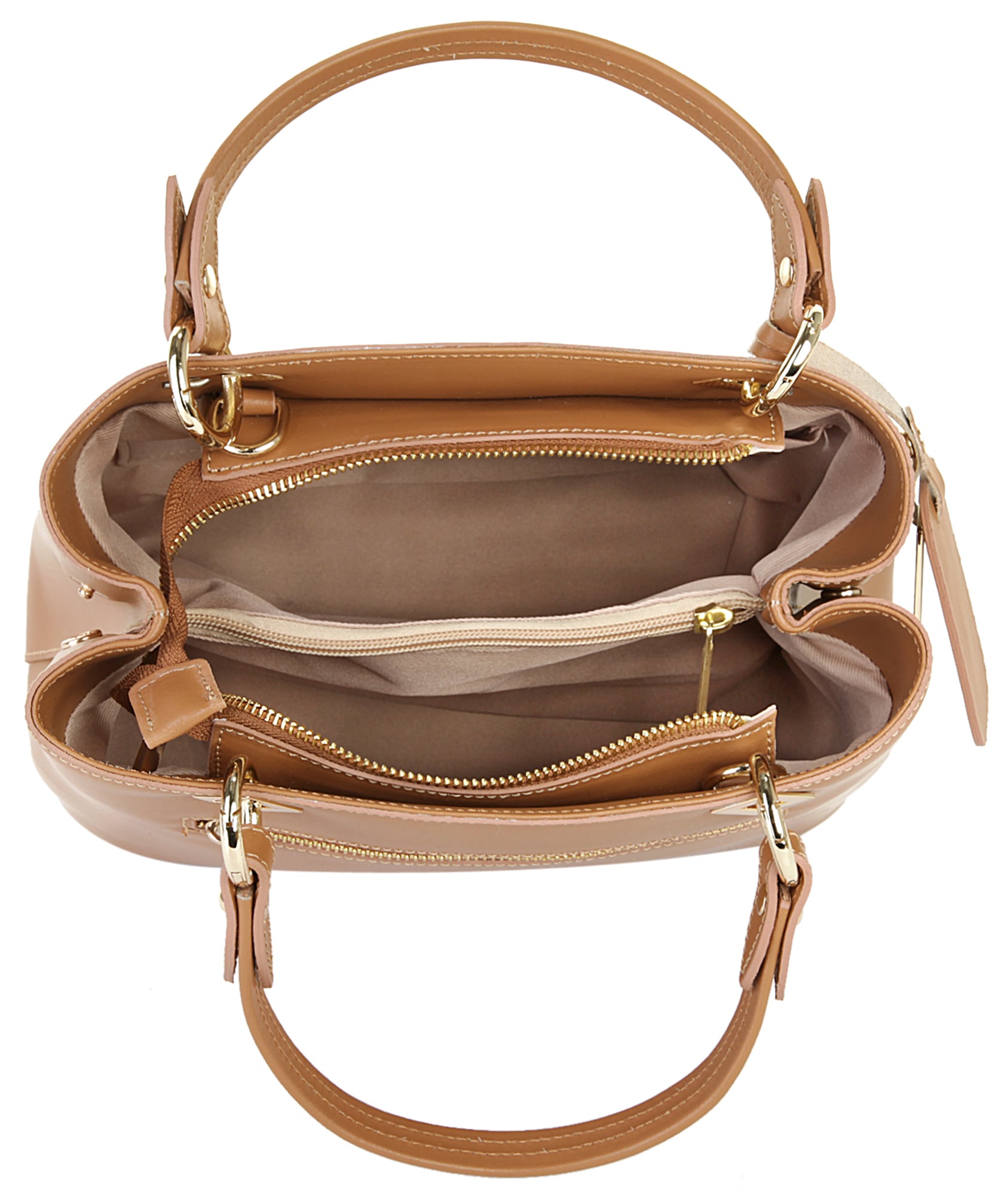 Cluty Henkeltasche, echt Leder, Made in Italy