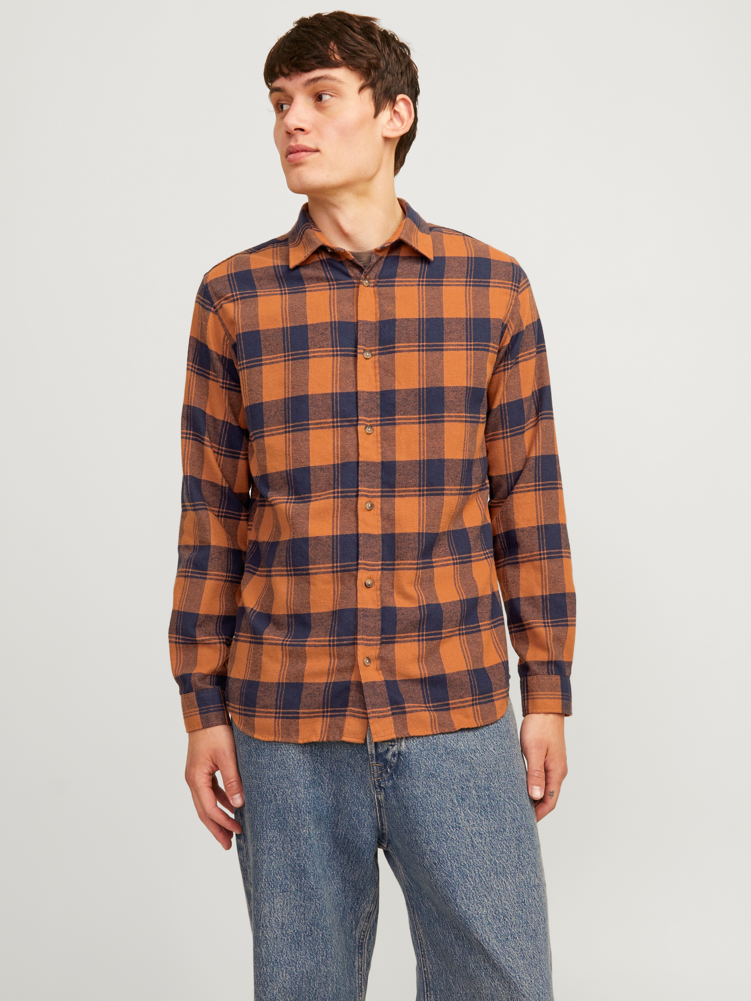Jack & Jones Langarmhemd »JJJOSHUA FALL BUFFALO SHIRT LS«