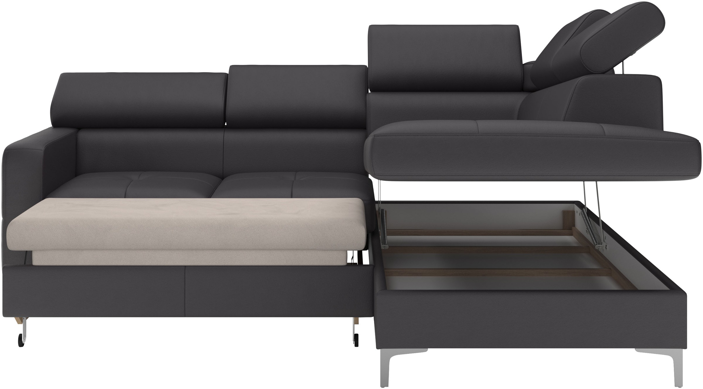 COTTA Ecksofa »Sammy L-Form«, mit Kopfteilverstellung, wahlweise mit Bettfunktion & Bettkasten