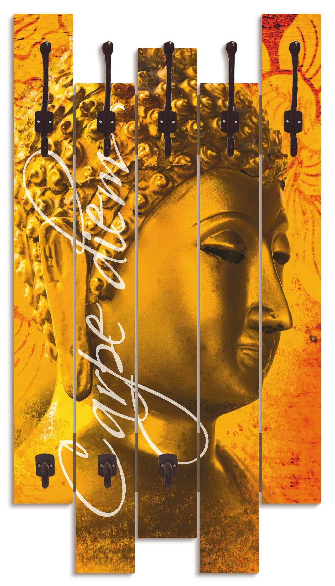 Artland Garderobenleiste »Buddha Goldstatue«, teilmontiert