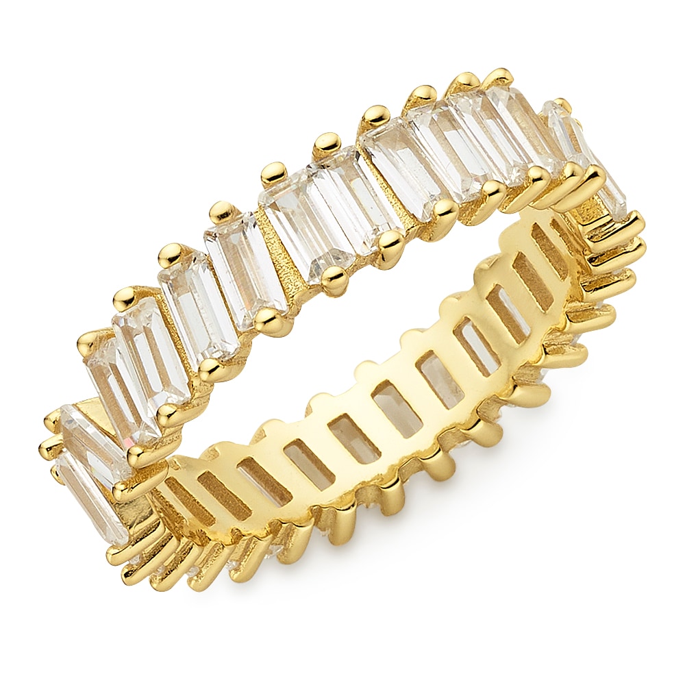 Firetti Fingerring »Schmuck, Geschenk, Silberring gelbgoldfarben vergoldet« mit Zirkonia (synth.)