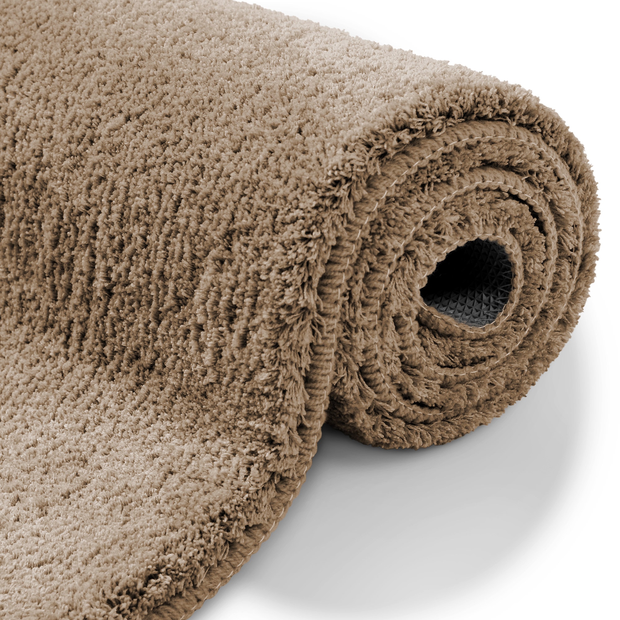 my home Badematte »Neele«, rutschhemmend beschichtet, schnell trocknend, Badteppich, getuftet, modern, Uni, antirutsch, flauschig, hochflor