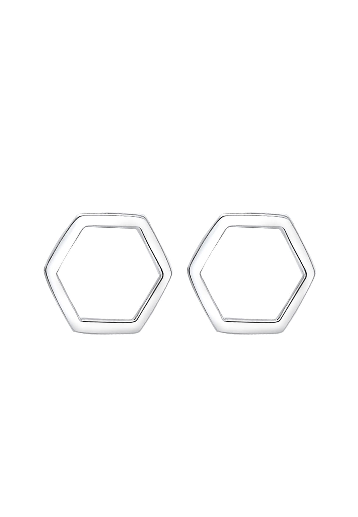 Elli Paar Ohrstecker »Ohrringe Hexagon Geo Trend Minimal Filigran 925 Silber«