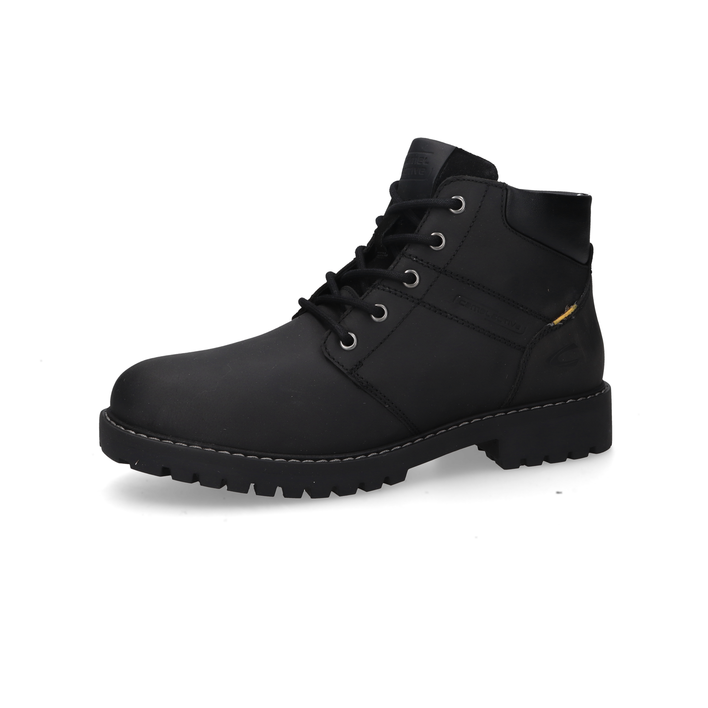 Camel Active Herren Winterboots Schnürstiefel mit Profilsohle und Warmfutter in schwarz, Größe 40