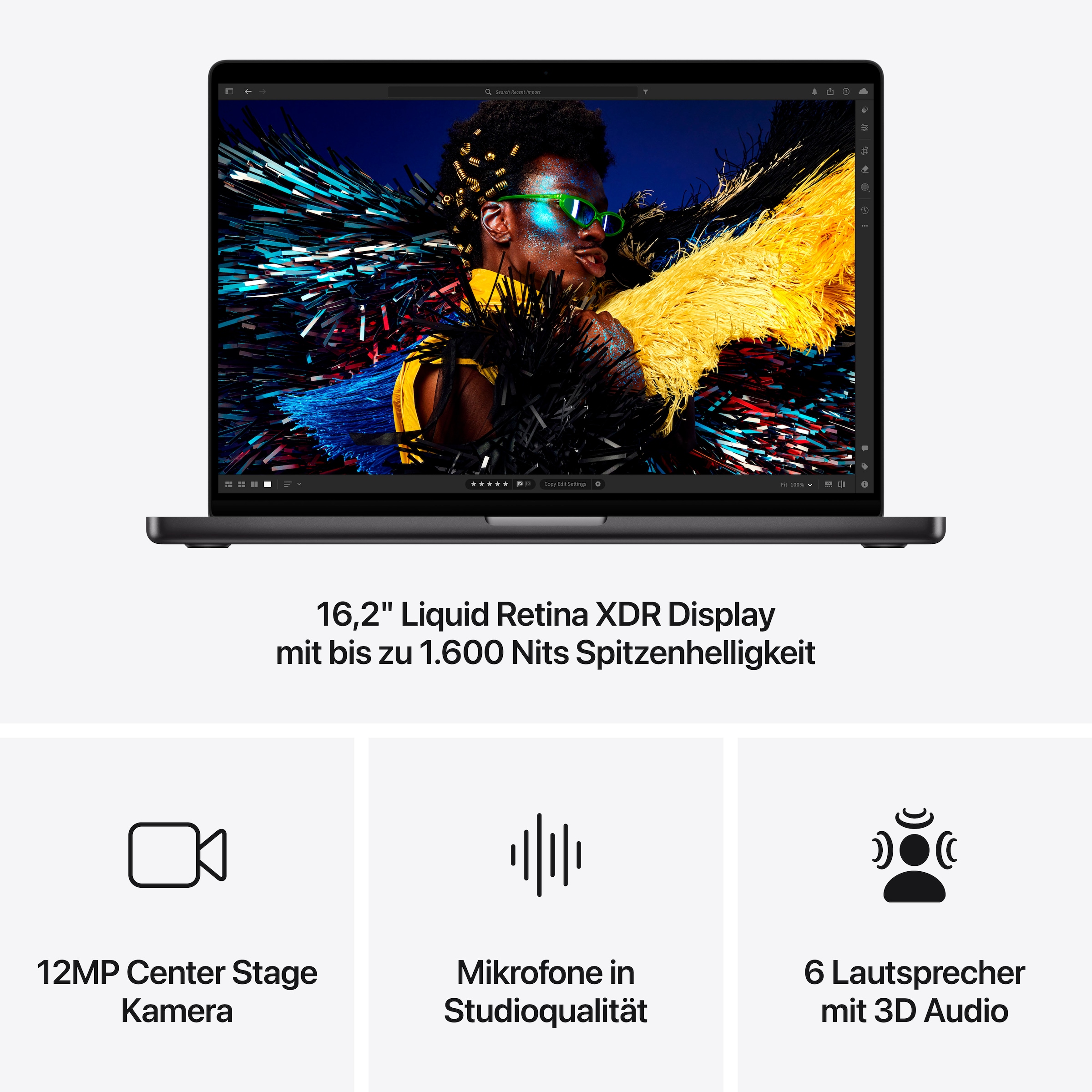 Apple Notebook »MacBook Pro 16" M4 Max«, 41,05 cm, / 16,2 Zoll, Apple, M4 Max, M4 - 32-Core GPU, 1000 GB SSD