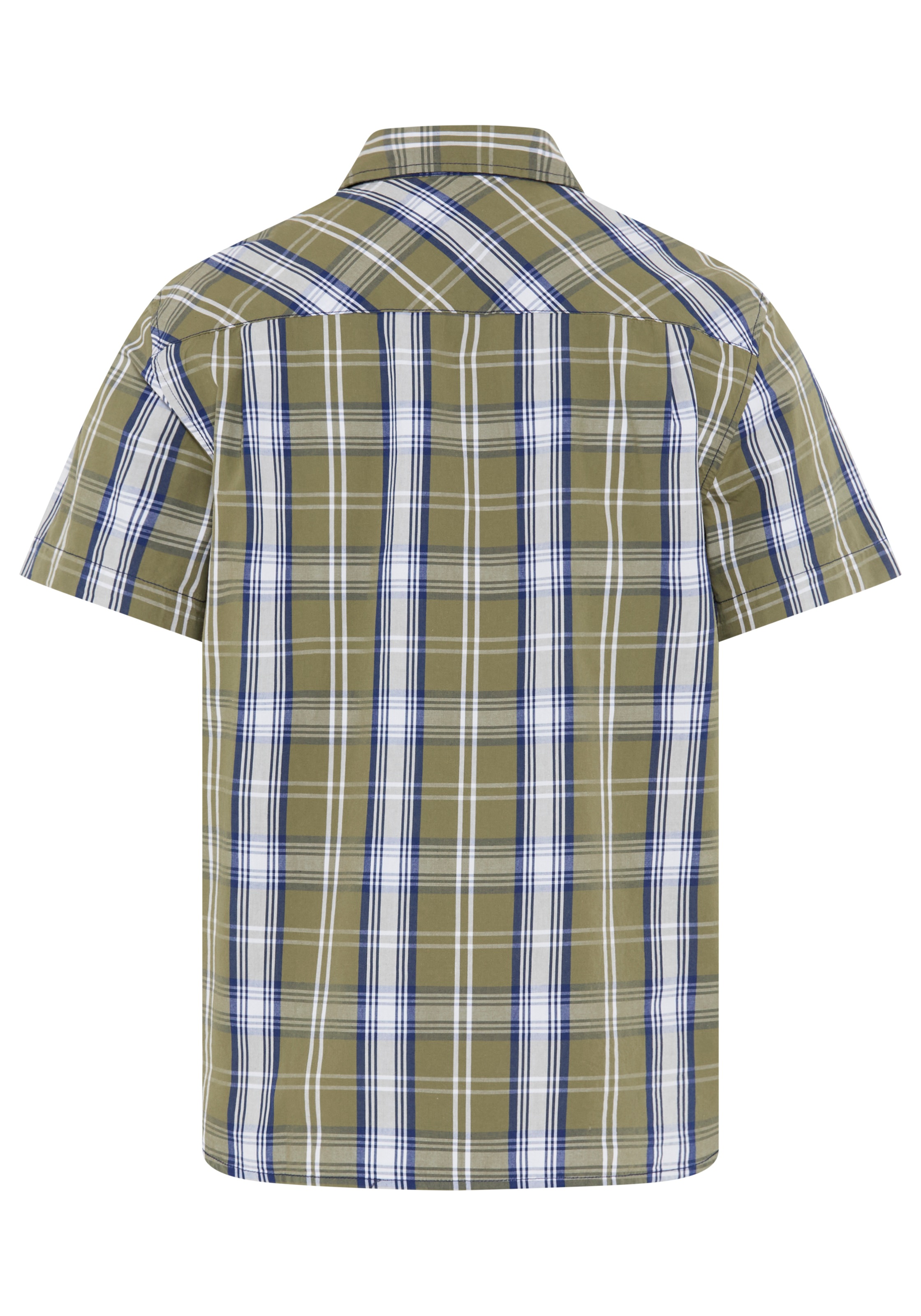 Man's World Karohemd Kurzarm, für Casualmode, Basic, Frühling und Sommer, aus Baumwolle