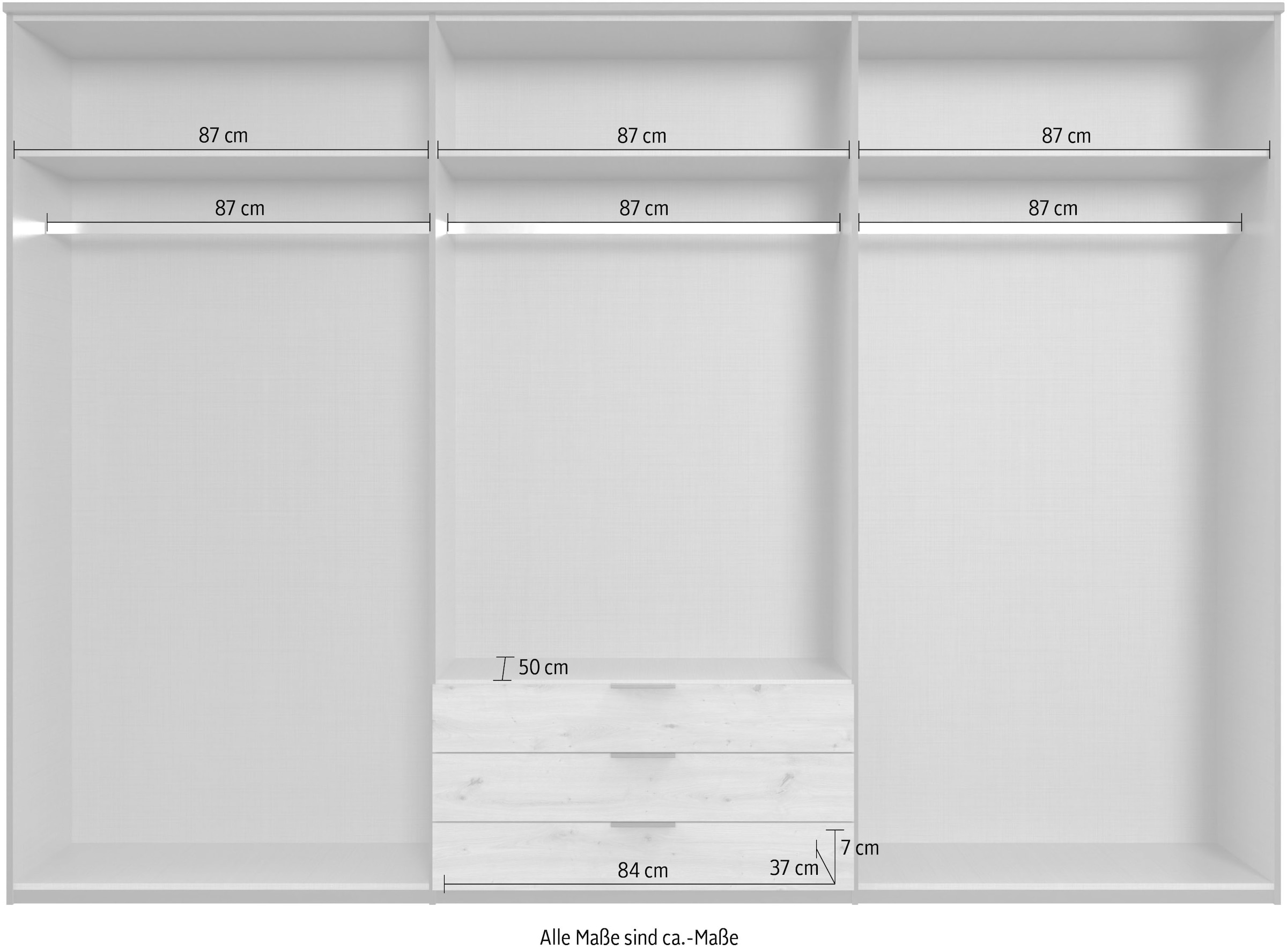 Wimex Drehtürenschrank »Toscana«, Mit attraktiven Griffscheiben in Vollholzoptik, 225 oder 270cm breit