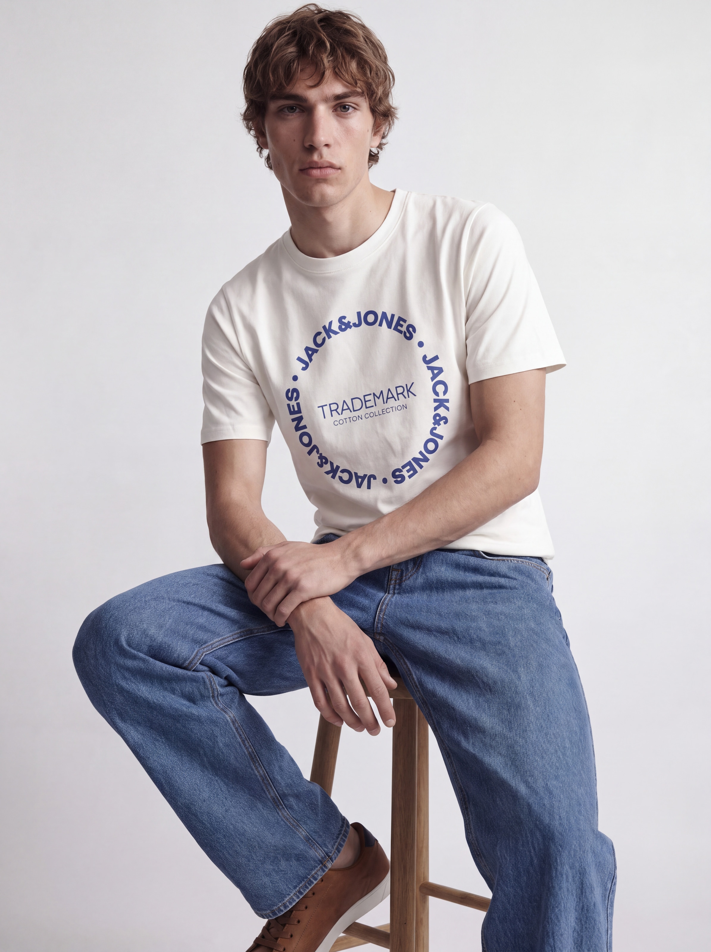 Jack & Jones T-Shirt »JJBENSON TEE SS CREW NECK« Baumwolle, regular fit