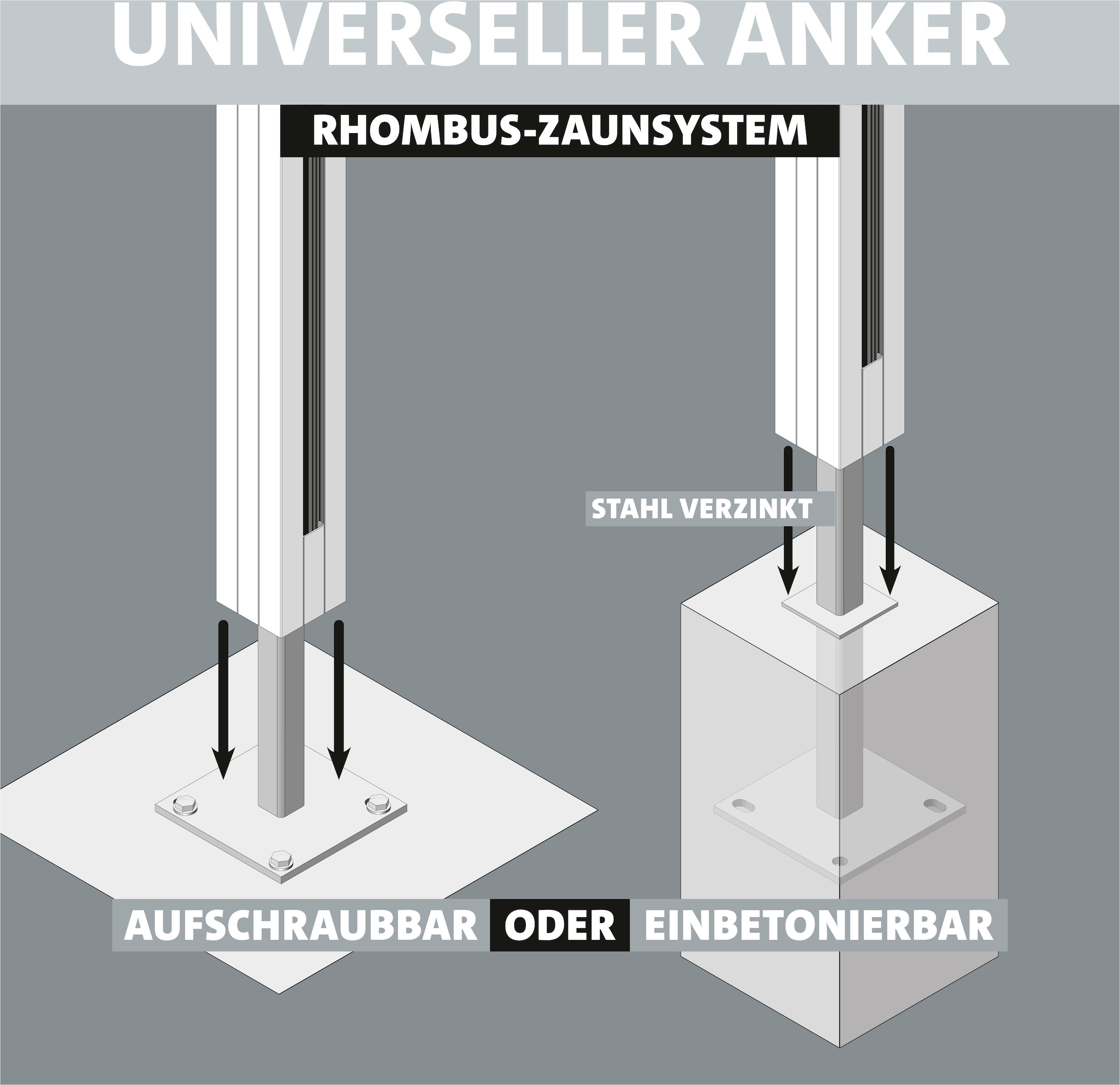 STAKET PRO Gartenzaun »Komplettzaun »Rhombus Mini« Breite 1800 - 2400 mm« Zaunhöhe 180 cm, Zaunlänge 1,842 - 7,326 m