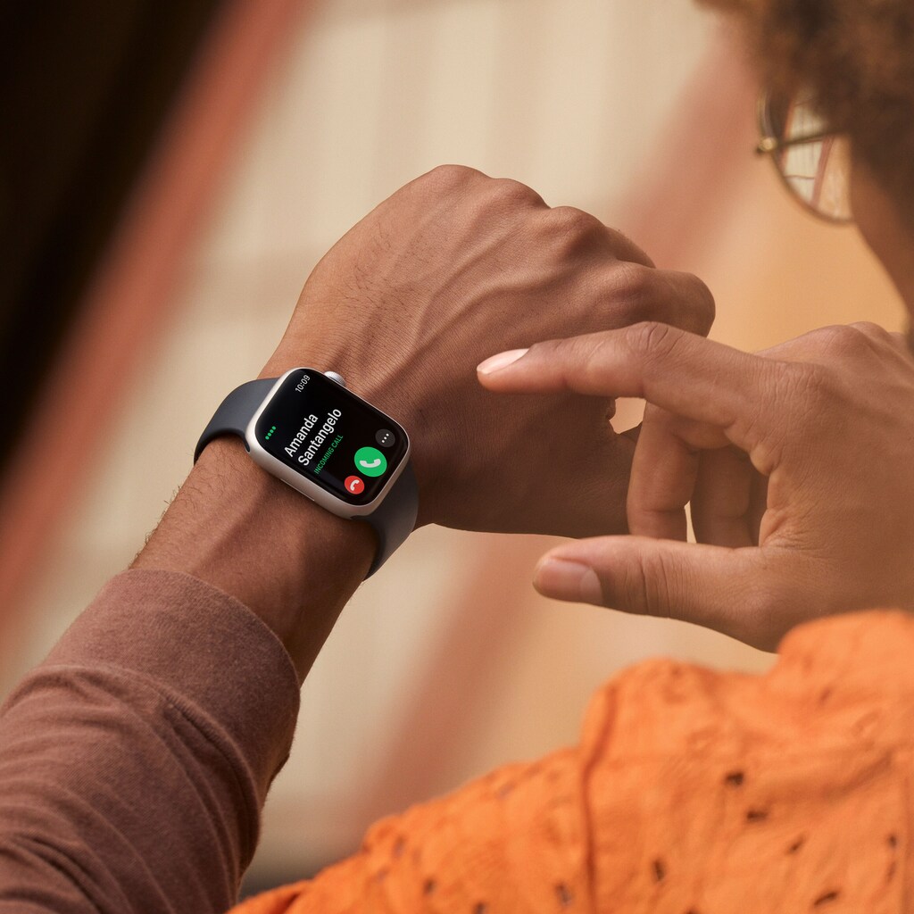 Apple Smartwatch »Series 8, GPS + Cellular, Aluminium-Gehäuse, 41 mm mit Sportarmband«, (Watch OS)
