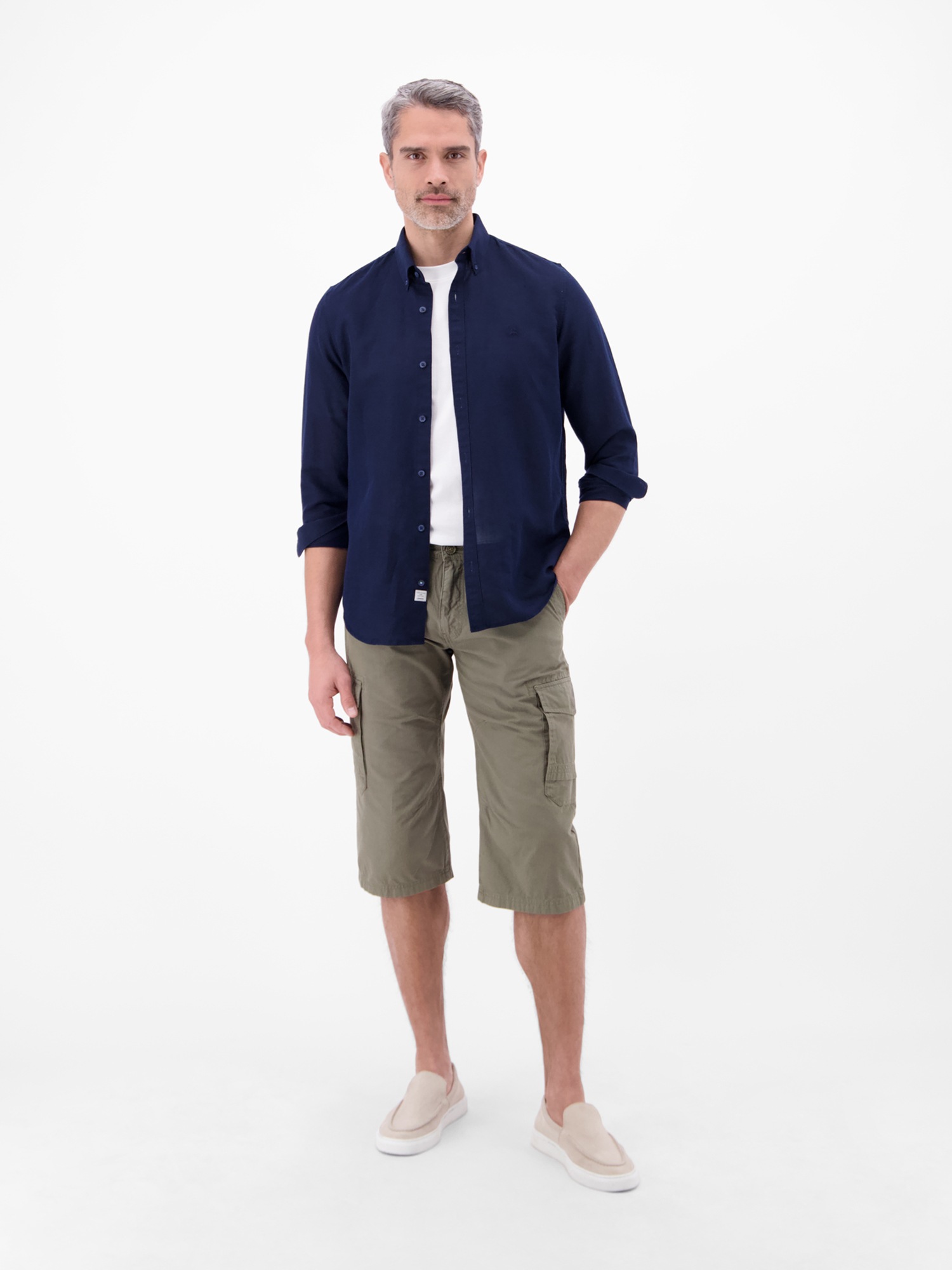 LERROS Cargoshorts »Bermuda mit Cargotaschen, lang geschnitten«