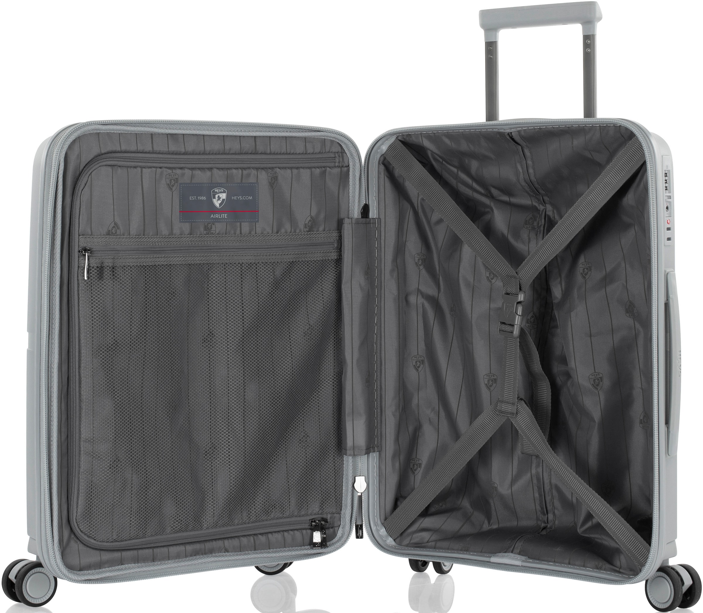 Heys Hartschalen-Trolley »AirLite, verschiedene Größen und Farben«, 4 Rollen, Heys x Joachim Llambi Hartschalen-Koffer TSA Schloss