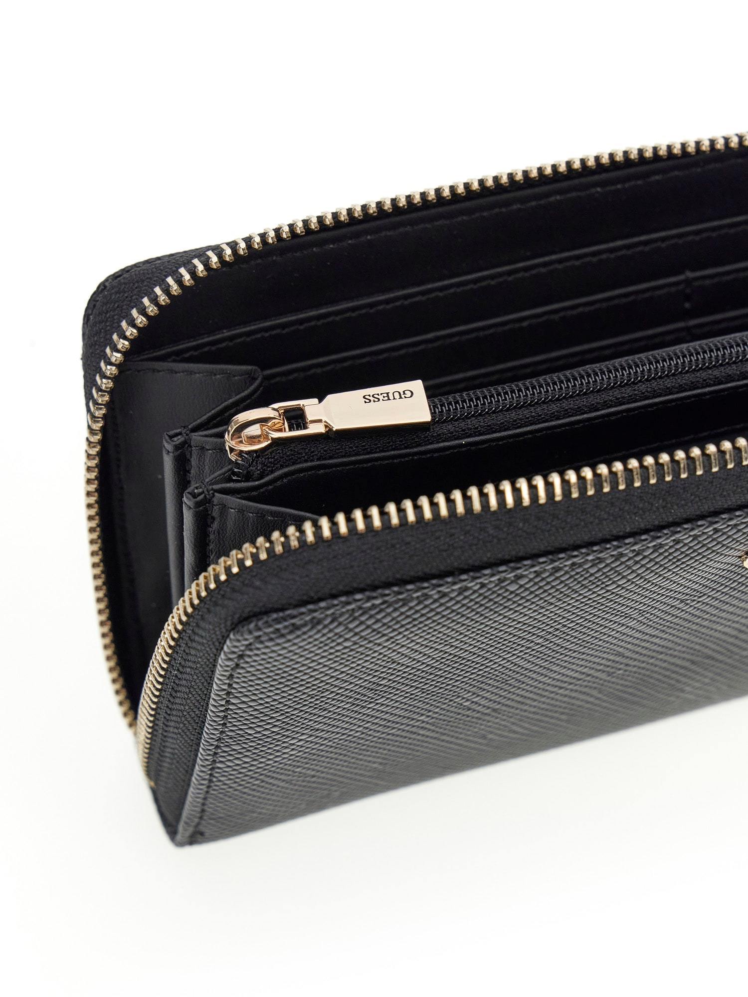 Guess Geldbörse »LAUREL II SLG LARGE ZIP AROUND« Damen Portemonnaie, Geldbeutel mit Reißverschluss-Rückfach