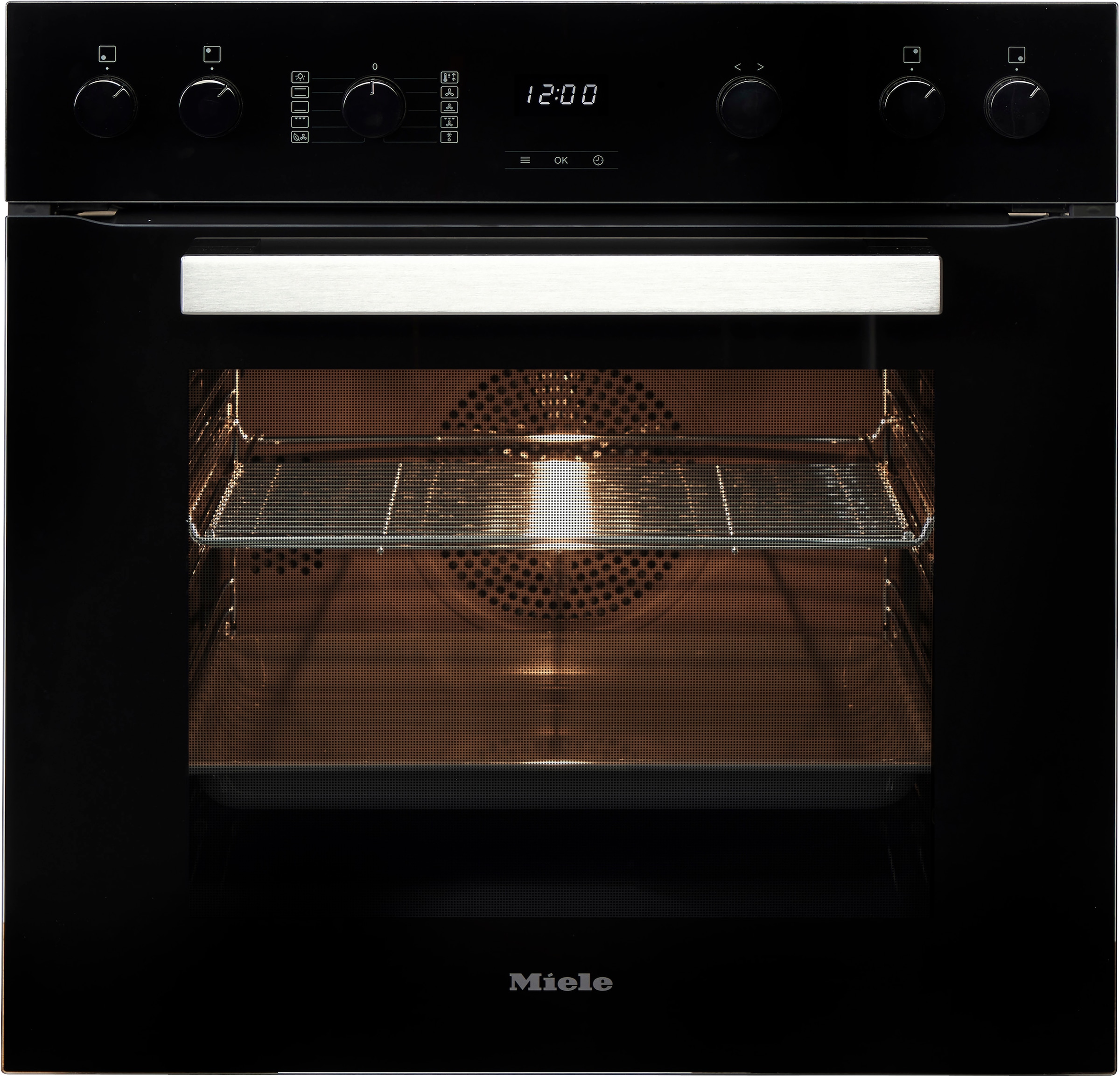 Miele Elektro-Herd-Set »H2459 E D OBSW + KM 6003 LPT« mit Teleskopauszug nachrüstbar Herd-Set - Herd mit 2 FlexiClip-Auszügen sowie Elektrokochfeld