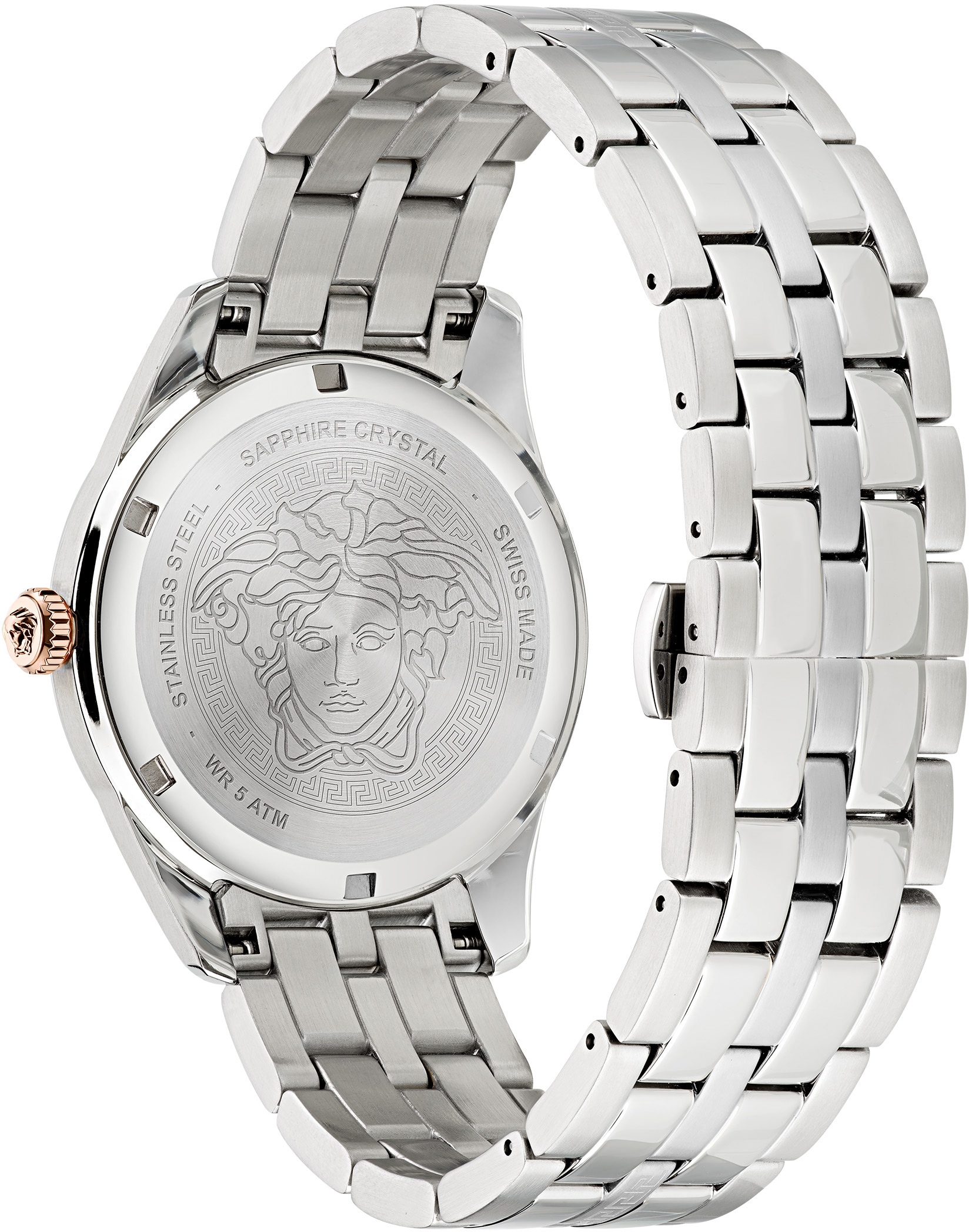 Versace Quarzuhr »GRECA TIME, VE3K00322«, Armbanduhr, Damenuhr, Saphirglas, Datum, Swiss Made, analog