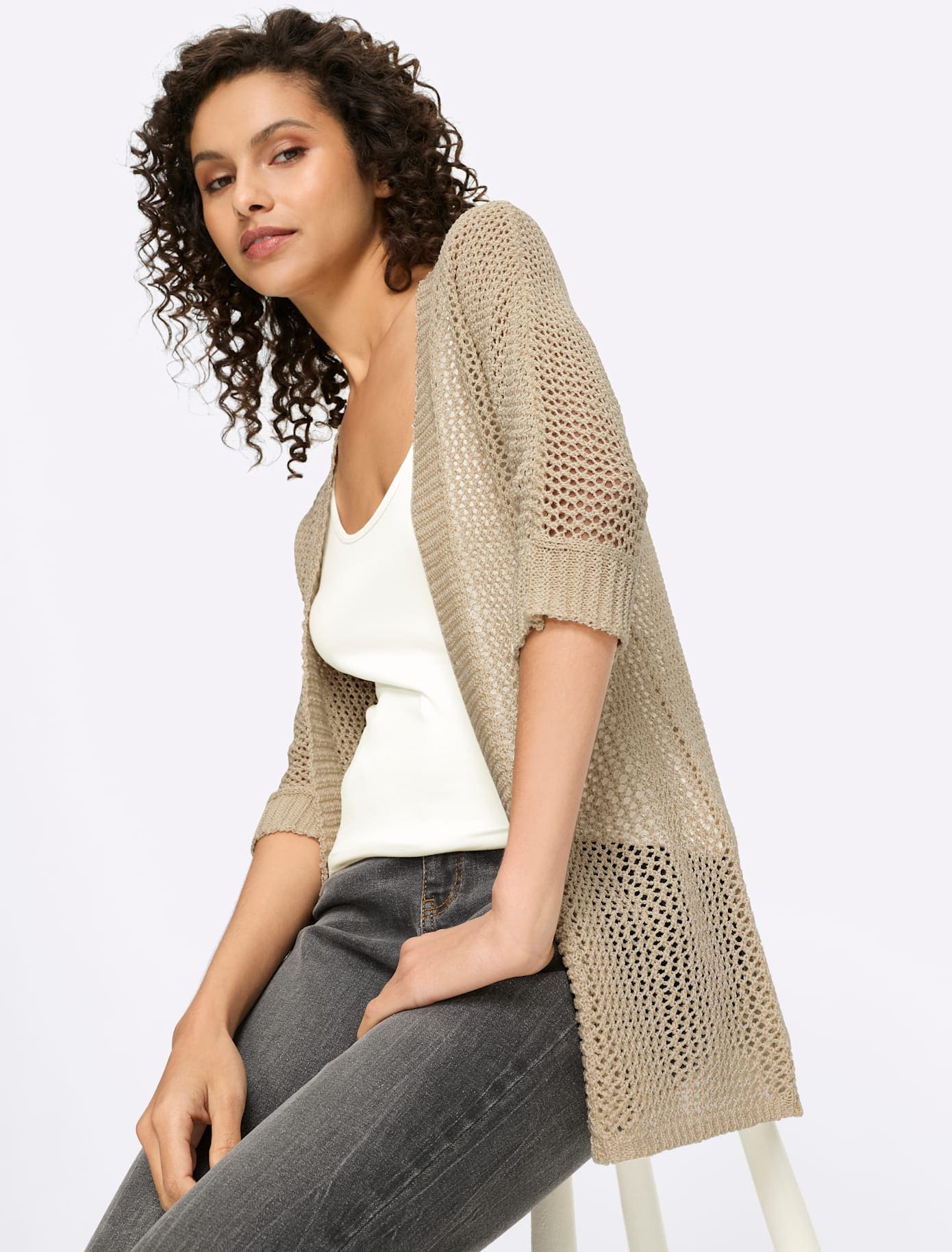 heine Ajourstrickjacke