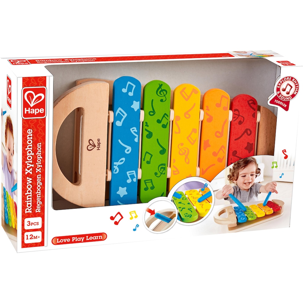 Hape Spielzeug-Musikinstrument »Regenbogen Xylophon«