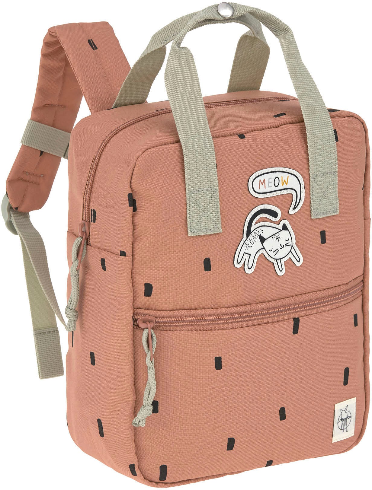 LÄSSIG Kinderrucksack »Happy Prints, Mini Square Backpack, Caramel«