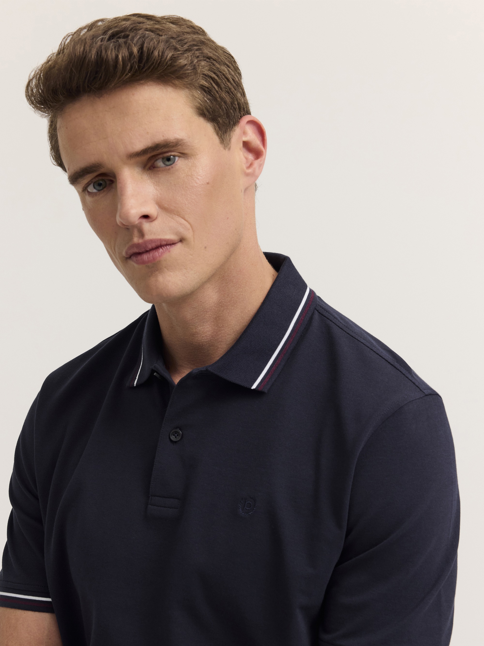 bugatti Poloshirt »Modern Fit« Modern Fit Baumwoll-Piqué Kurzarm Polokragen