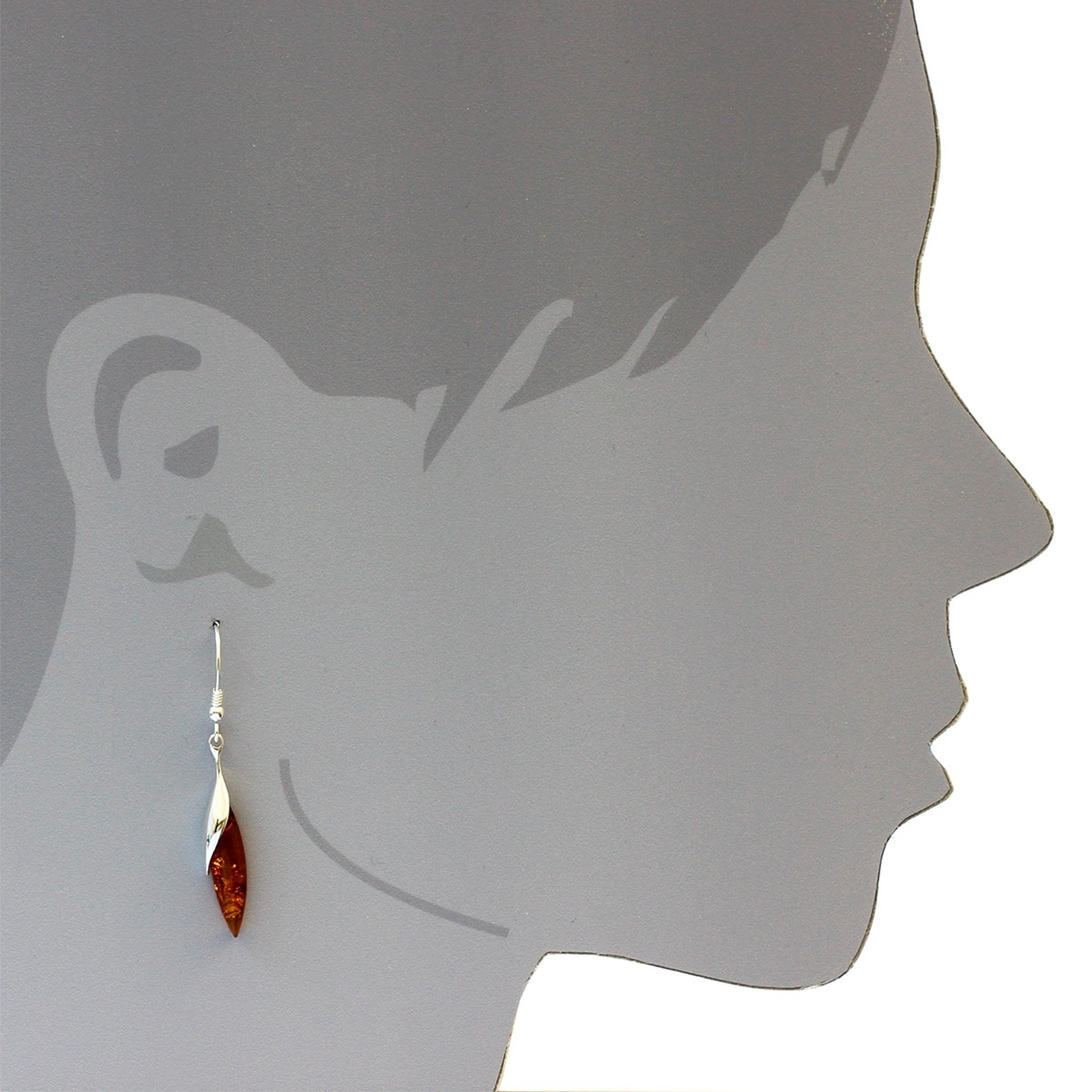 OSTSEE-SCHMUCK Paar Ohrhänger »- Rosali - Silber 925/000 - Bernstein«