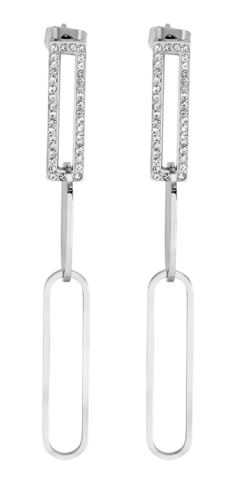 Adelia´s Paar Ohrstecker »Damen Ohrringe ¿ Ohrstecker aus Edelstahl mit Strass«