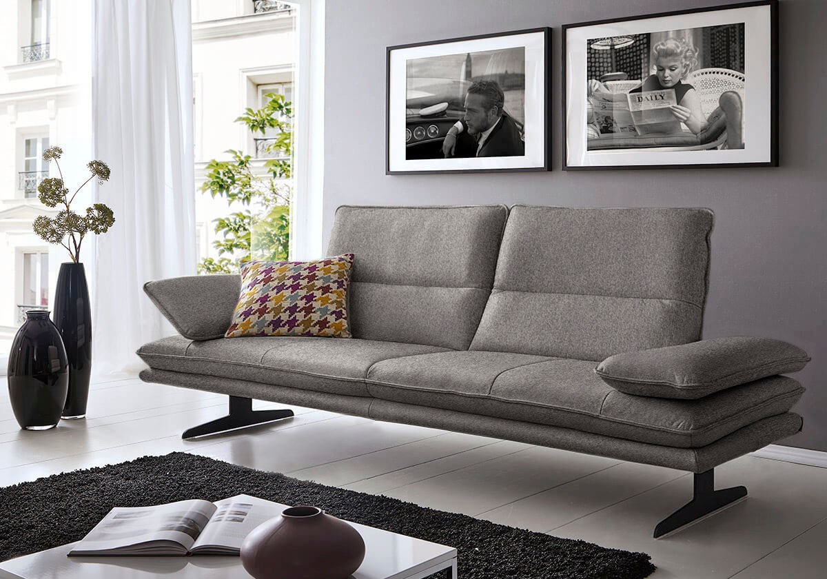 W.SCHILLIG 2,5-Sitzer »broadway, Designsofa mit tollem Sitzkomfort« Sitztiefenverstellung, Kopfteil- & Seitenteilverstellung, Breite 216cm
