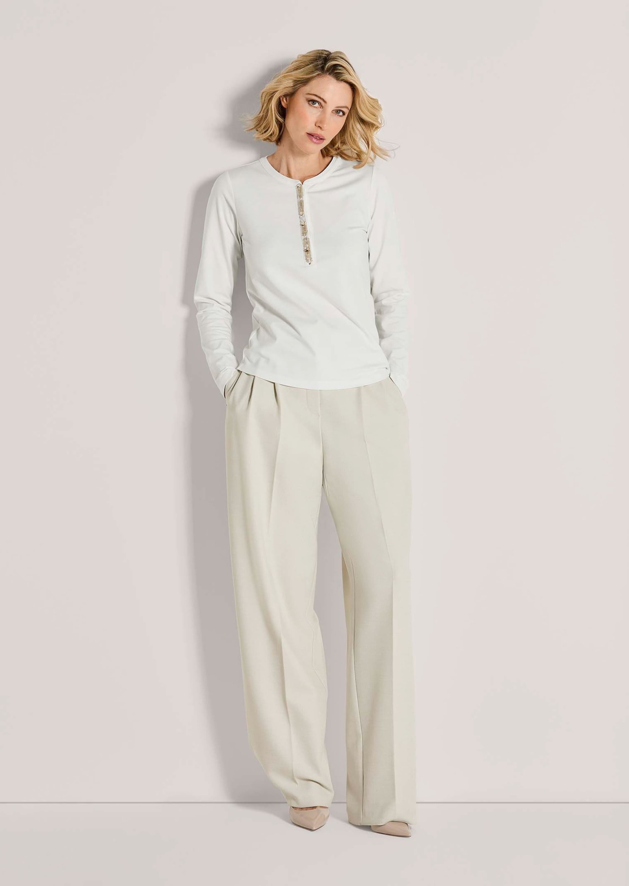 MADELEINE Langarmshirt »Blusenshirt Elegantes Shirt mit Schmucksteinen«