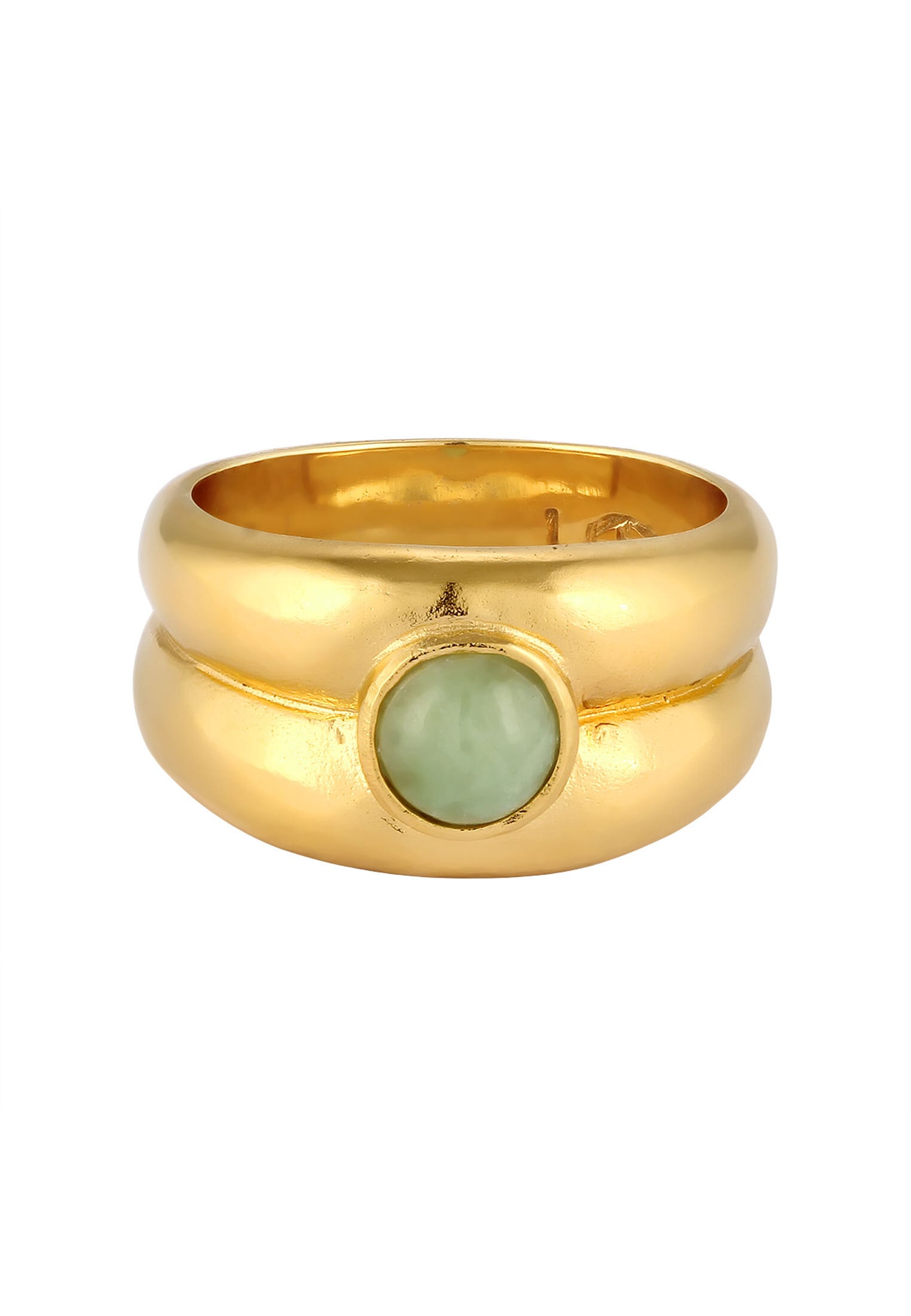 HAZE & GLORY Silberring »Ring Bandring Jade Grün 925 Sterling Silber«