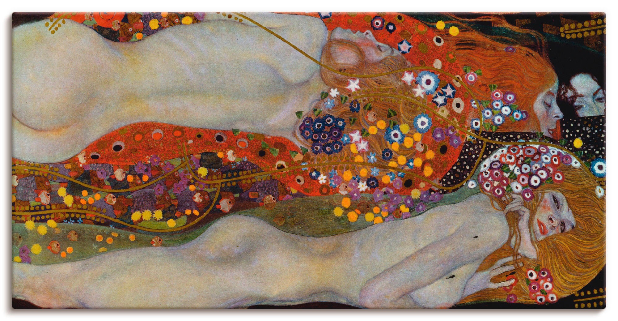 Artland Wandbild »Wasserschlangen II (Die Freundinnen)«, Frau, (1 St.), in vielen Größen & Produktarten -Leinwandbild, Poster, Wandaufkleber / Wandtattoo auch für Badezimmer geeignet