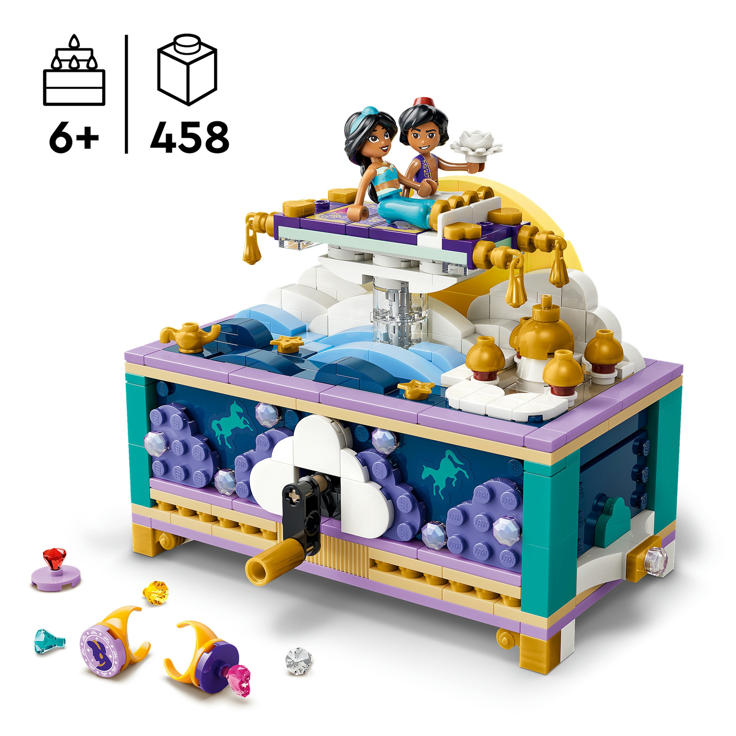 LEGO® Konstruktionsspielsteine »Jasmins Schmuckkästchen (43295), LEGO Disney Princess«