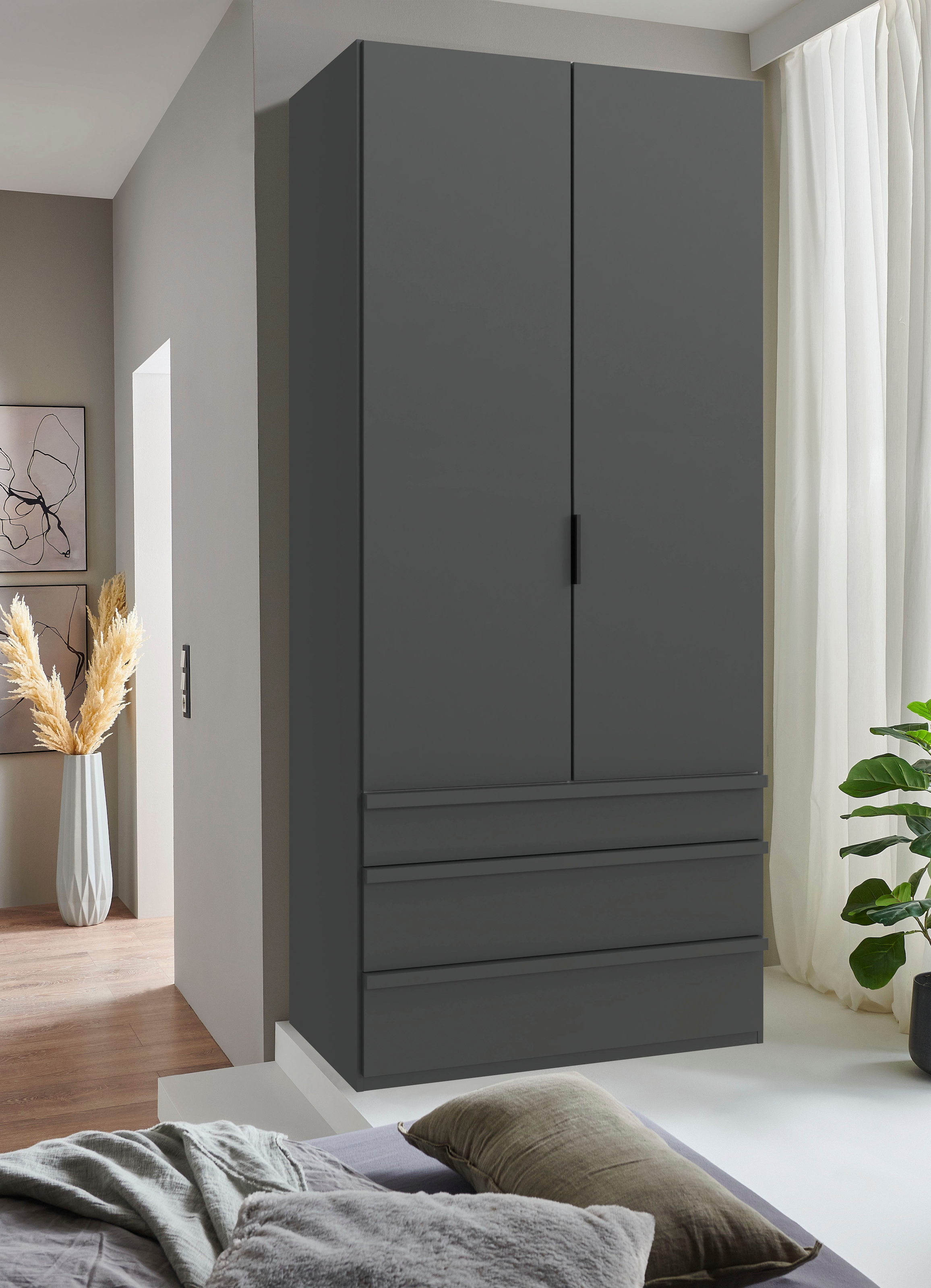 Wimex Falttürenschrank »Oxford by fresh to go, in 3 Breiten und 2 Höhen, Made in Germany«, (mit Schubladen, wahlweise mit oder ohne Spiegel), mit hochwertigen Falttüren für den perfekten Überblick