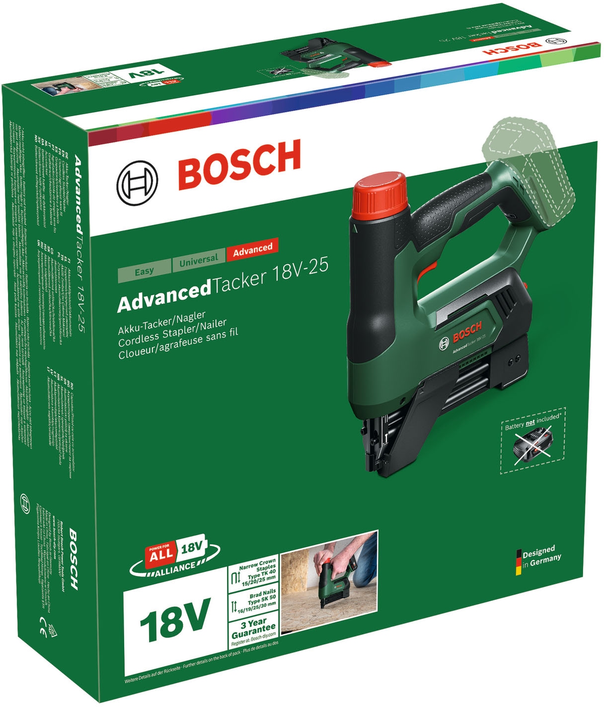 Bosch Home & Garden Akku-Tacker »AdvancedTacker 18V-25 solo« ohne Akku und Ladegerät