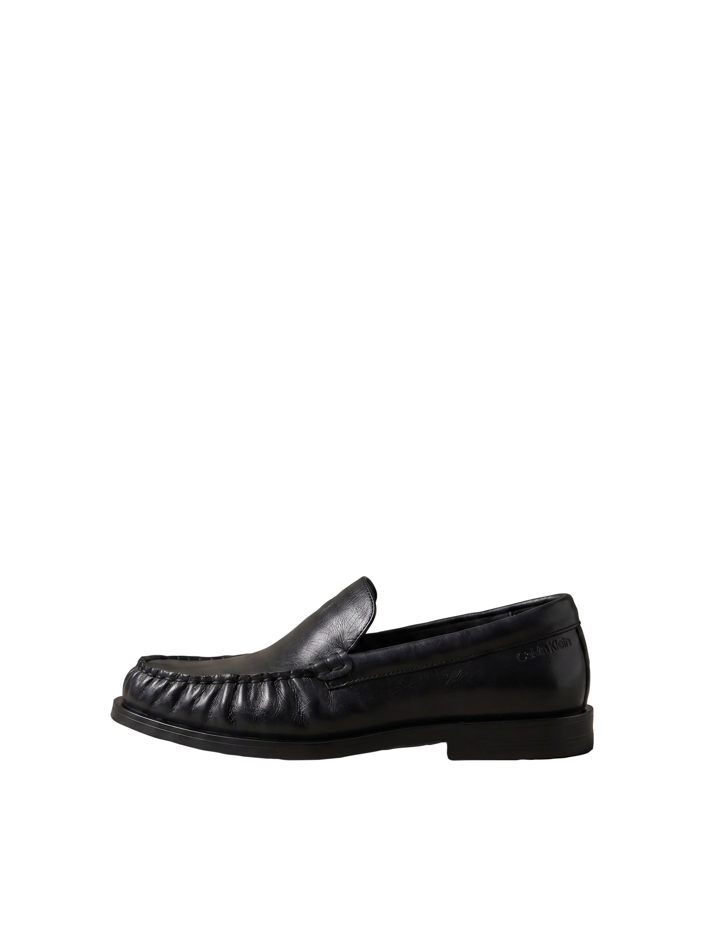 Calvin Klein Loafer »ROUND ESSENTIAL LOAFER LTH«  Slipper, Schlupfschuh mit gepolstertem Schaftrand