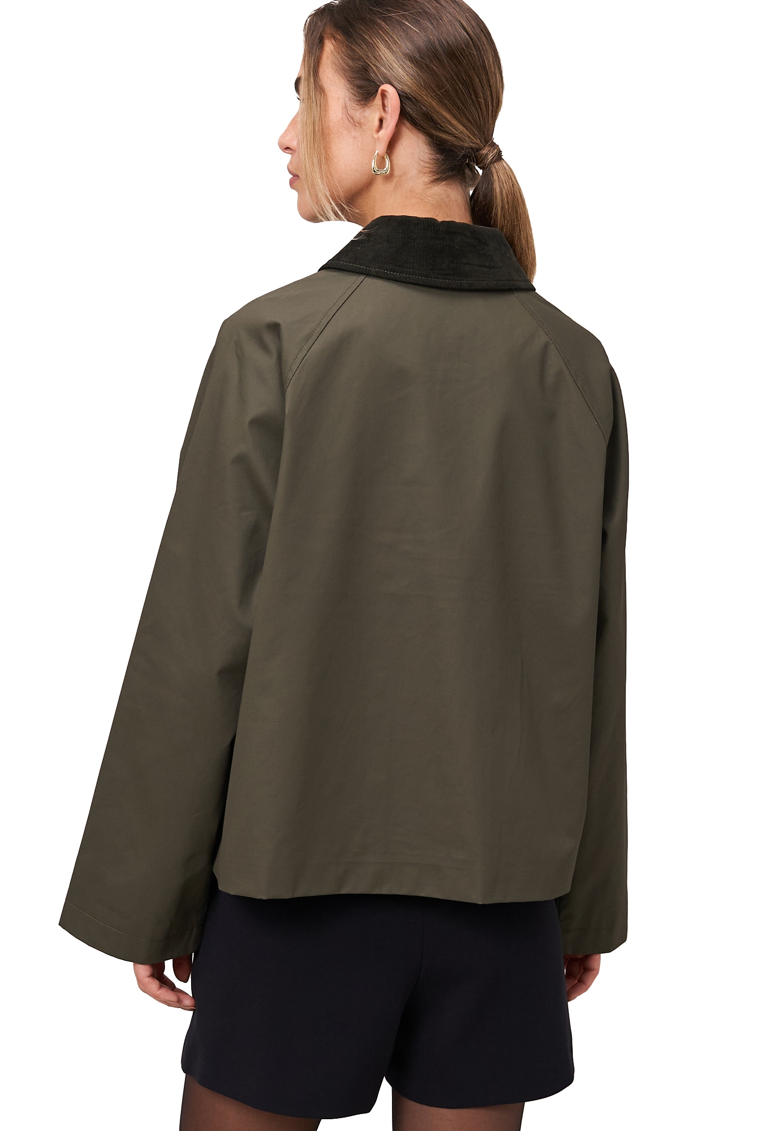 Zero Outdoorjacke »Jacke beschichtet mit Cordkragen«