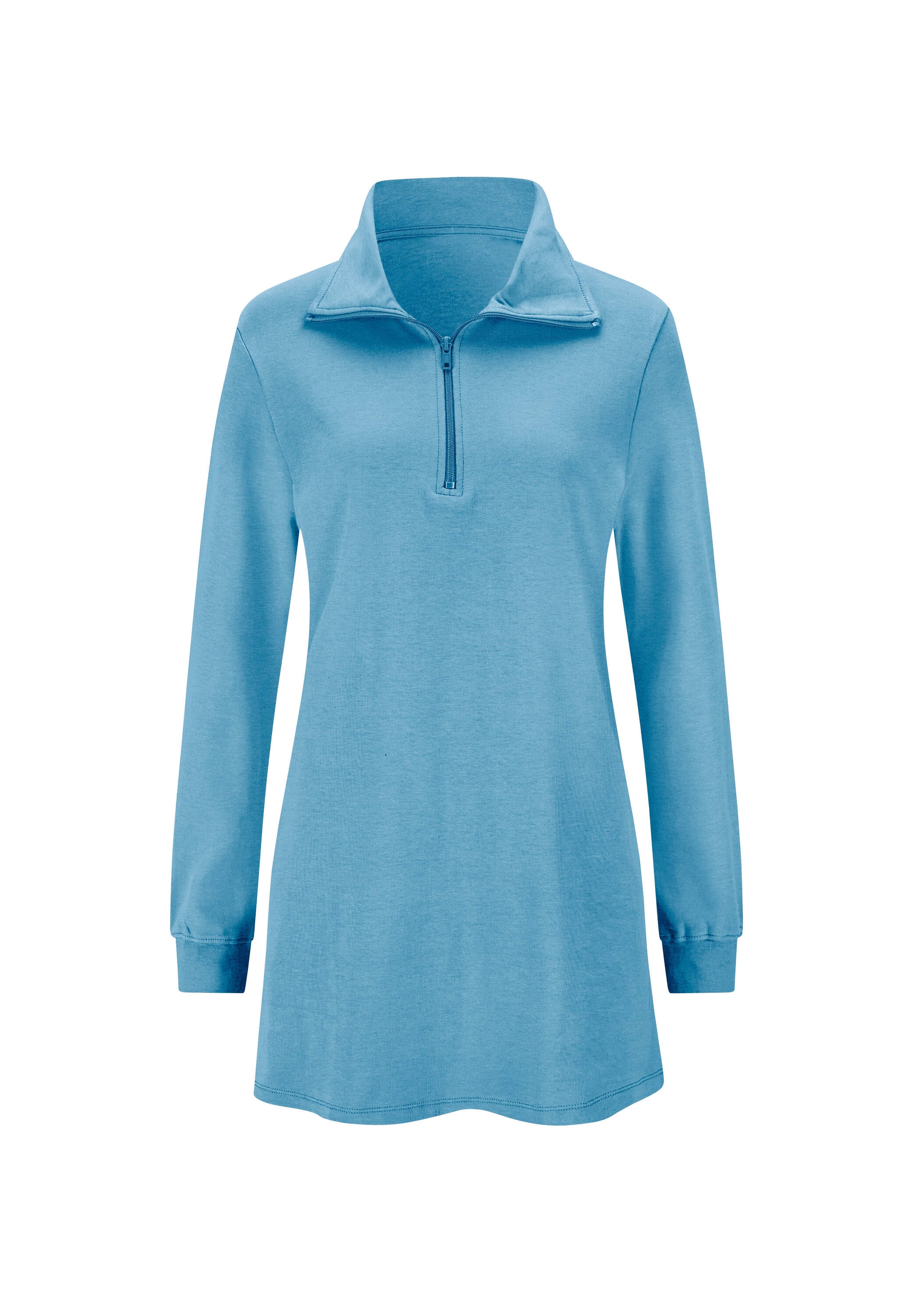 Sieh an! Sweatshirt »Long-Sweatshirt Longsweatshirt mit Umlegekragen«
