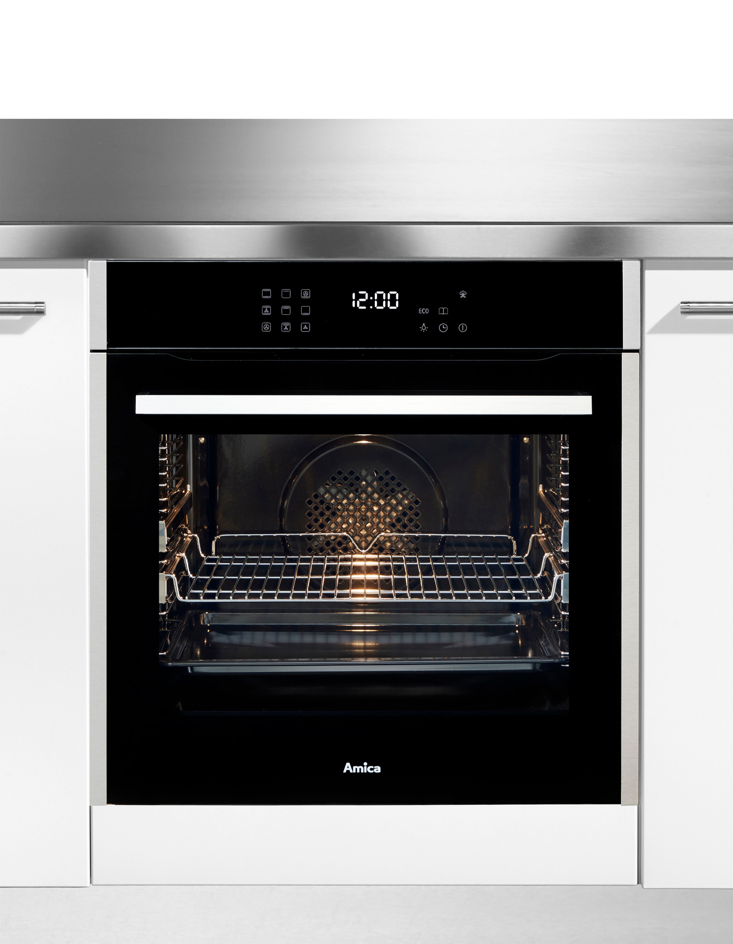 Amica Einbaubackofen  »EBX 944 700 E«, mit 2-fach-Teleskopauszug, Steam Clean