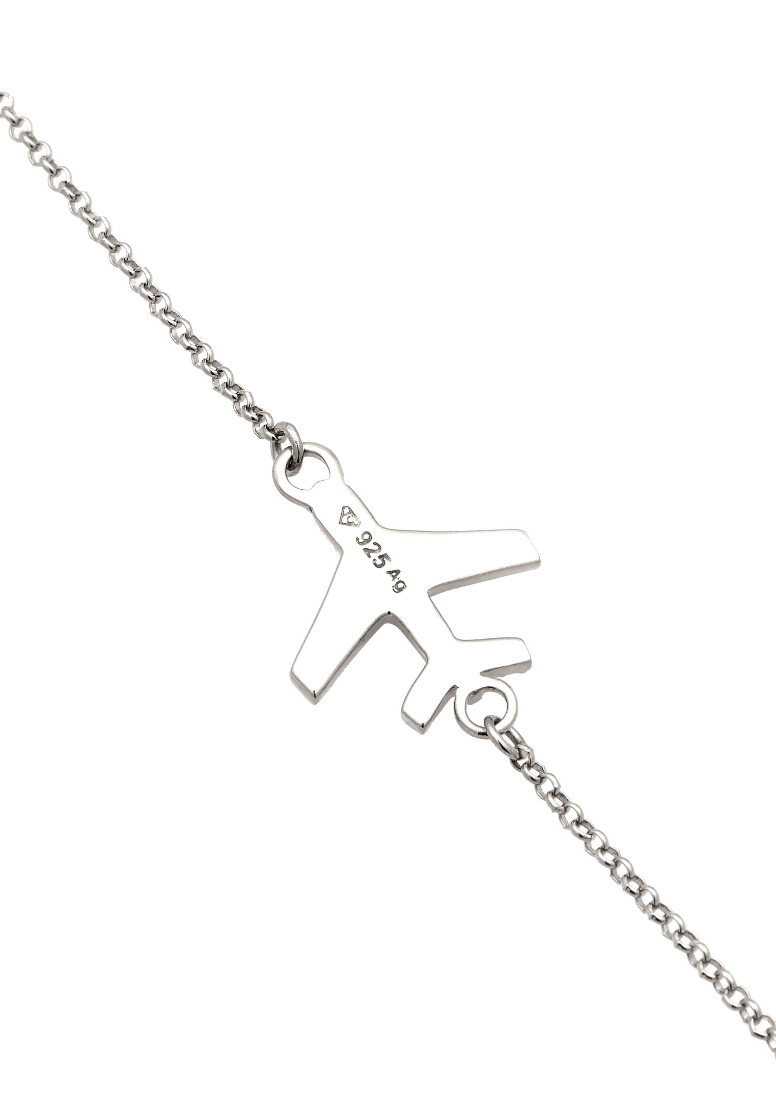 Elli Armkette »Armband Flugzeug Weiß 925 Sterling Silber, mit Kristallen von Swarovski®«