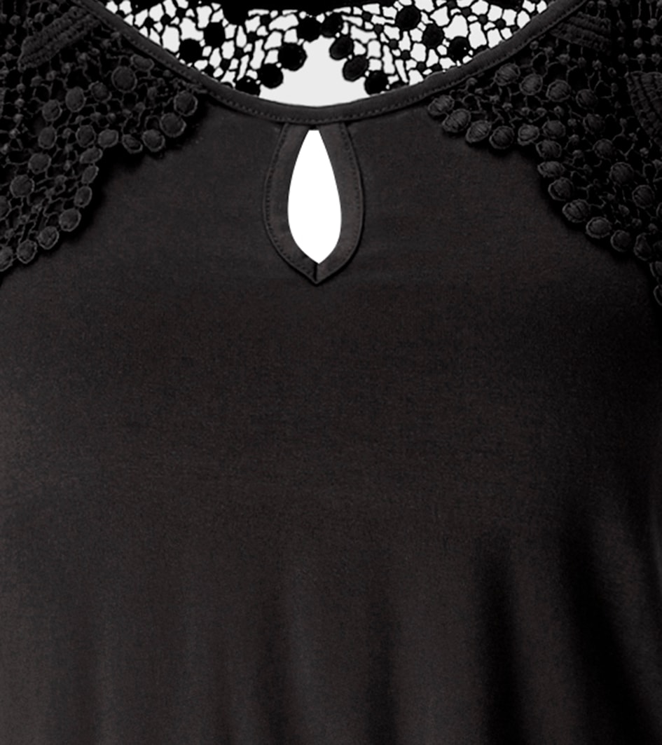 Aniston CASUAL Sommerkleid aufwändig mit Häkelspitze verziert - NEUE KOLLEKTION