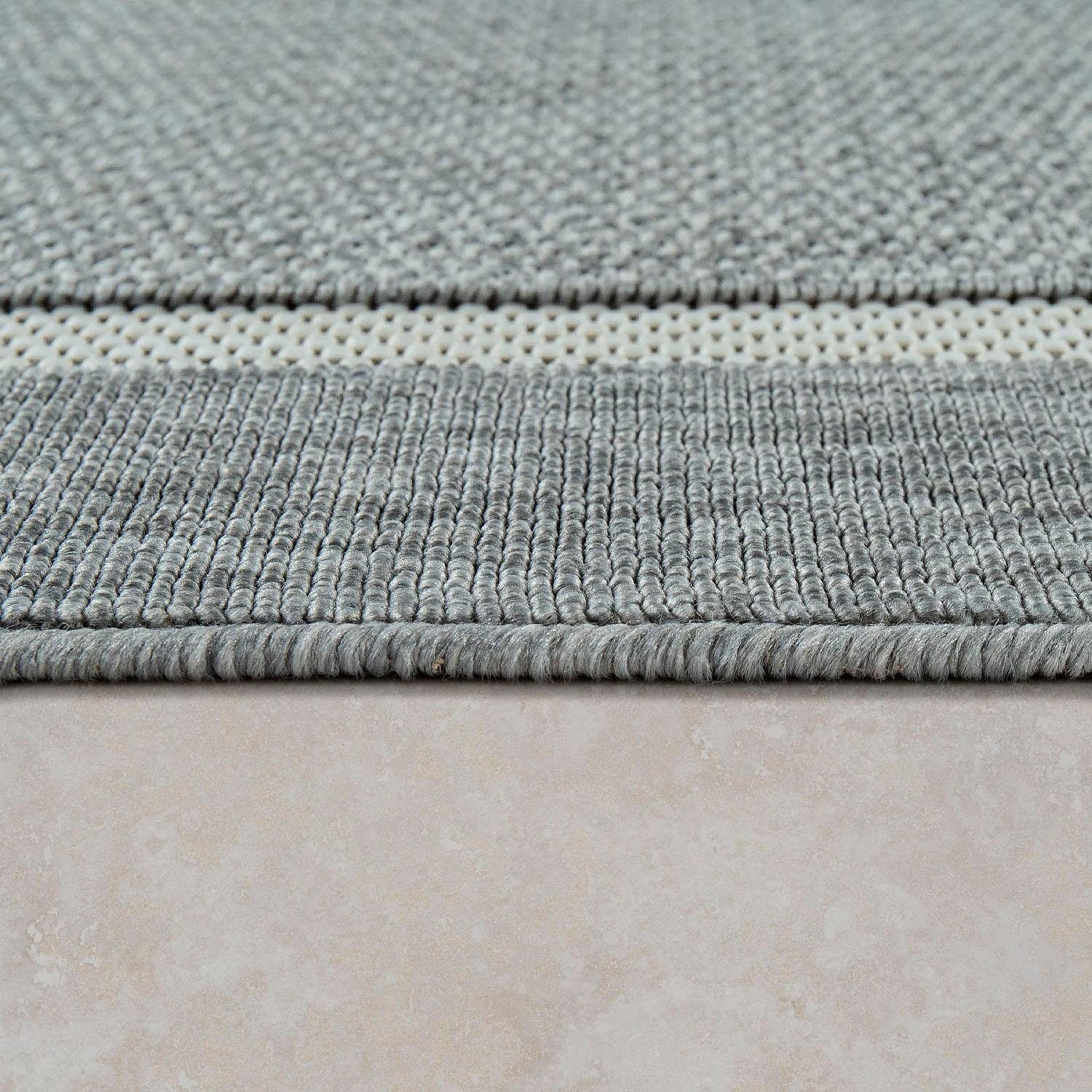 Paco Home Teppich »Brugge 225«, rechteckig, 4 mm Höhe, Flachgewebe, mit Bordüre, In- und Outdoor geeignet, Wohnzimmer