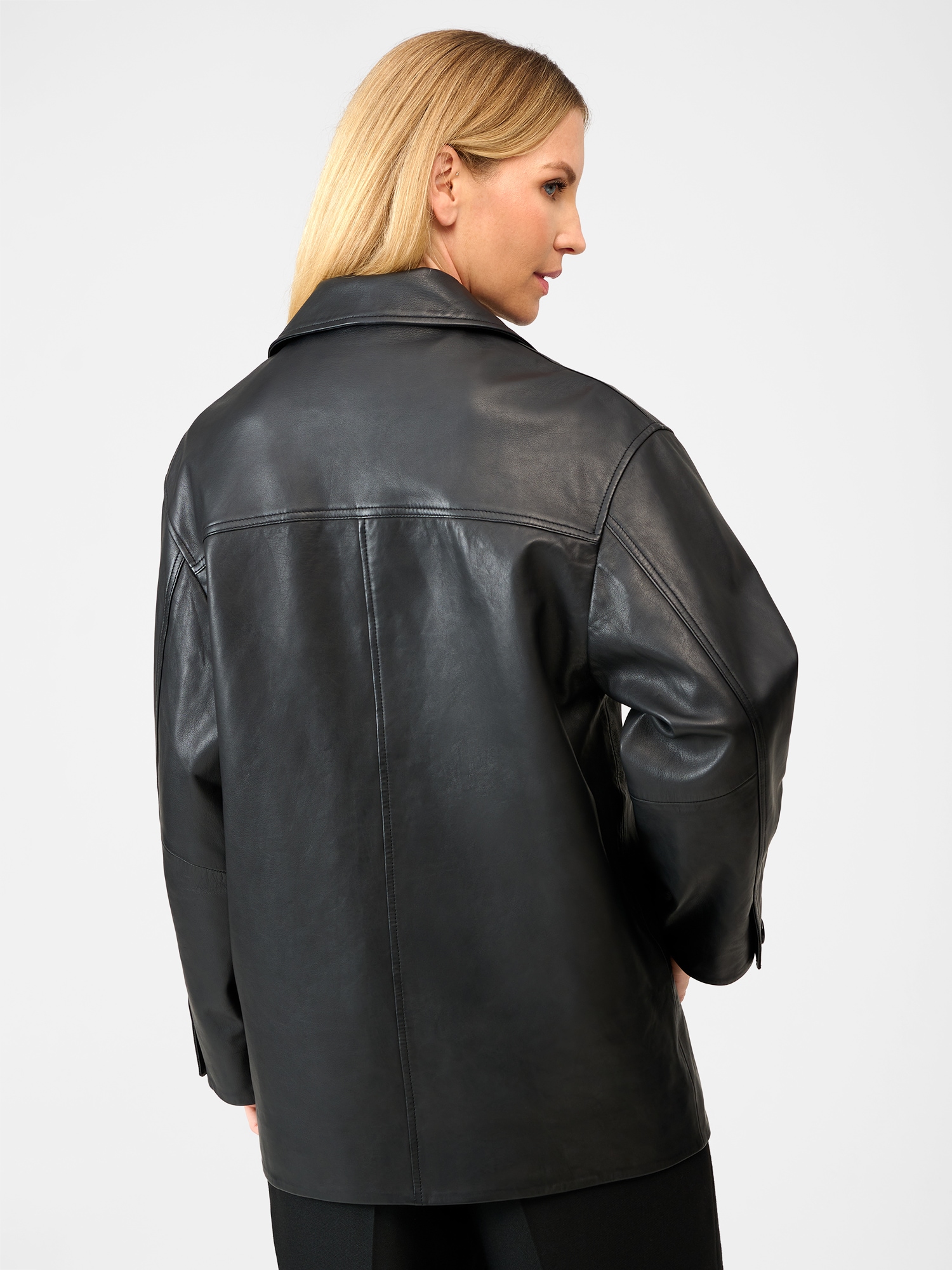 RICANO Lederjacke »Lederjacke Beatrice« ohne Kapuze Handgefertigt aus echtem Leder