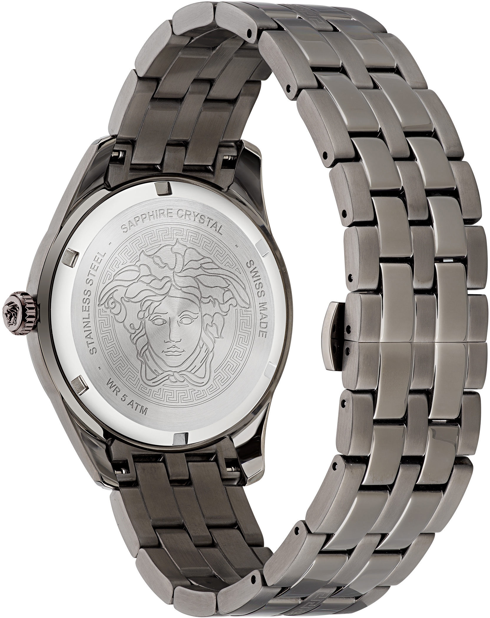 Versace Quarzuhr »GRECA TIME, VE3K00622«, Armbanduhr, Herrenuhr, Datum, Swiss Made, Leuchtzeiger, analog