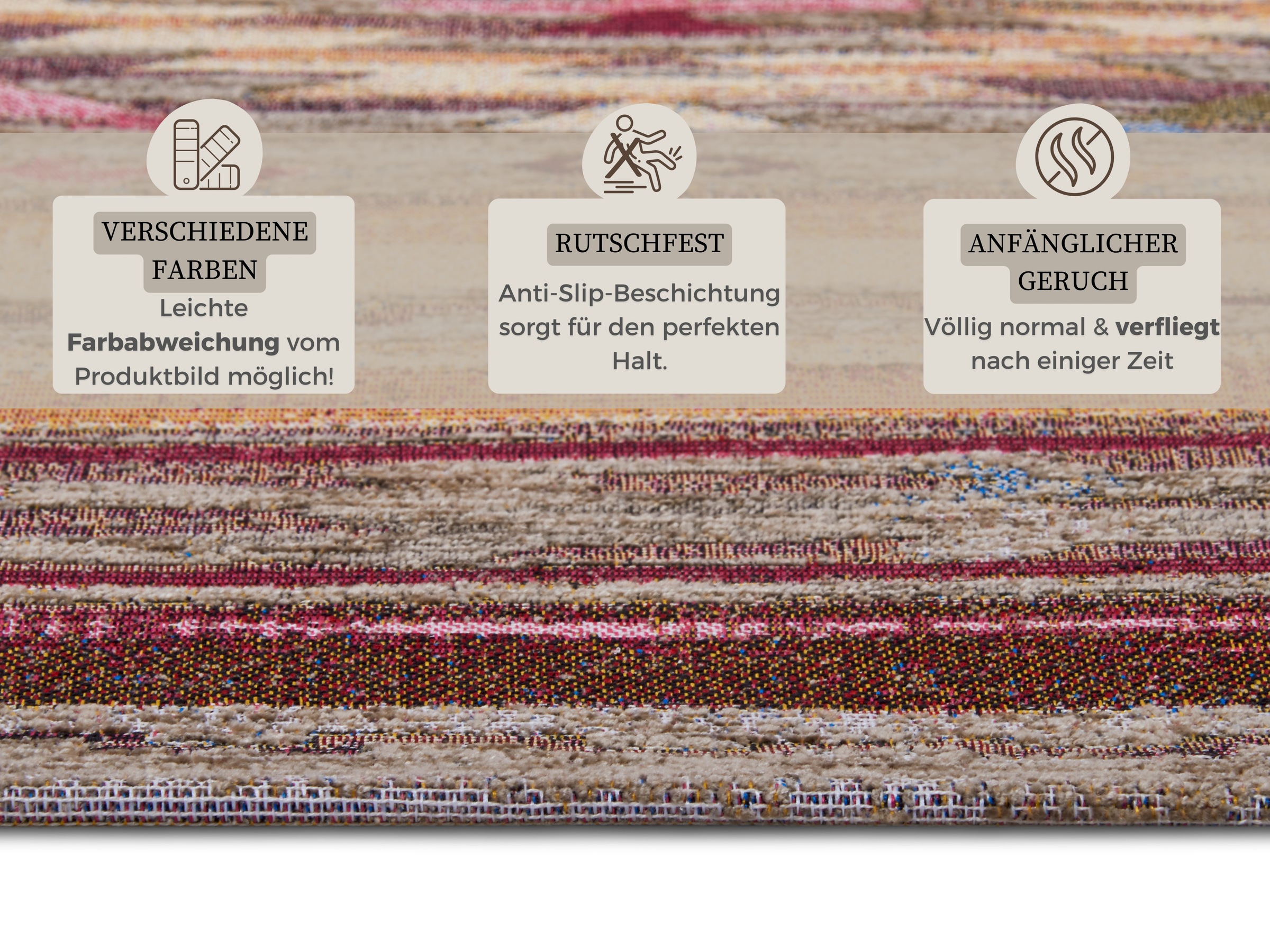 HANSE Home Teppich »Necla«, rechteckig, 5 mm Höhe, strapazierfähig, pflegeleicht, robust, Anti-Slip