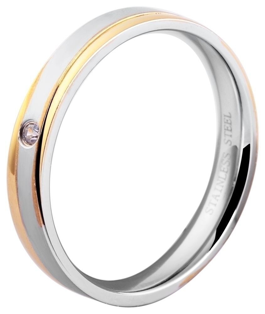 Adelia´s Fingerring »Damen Ring aus Edelstahl mit Strass Steinchen«