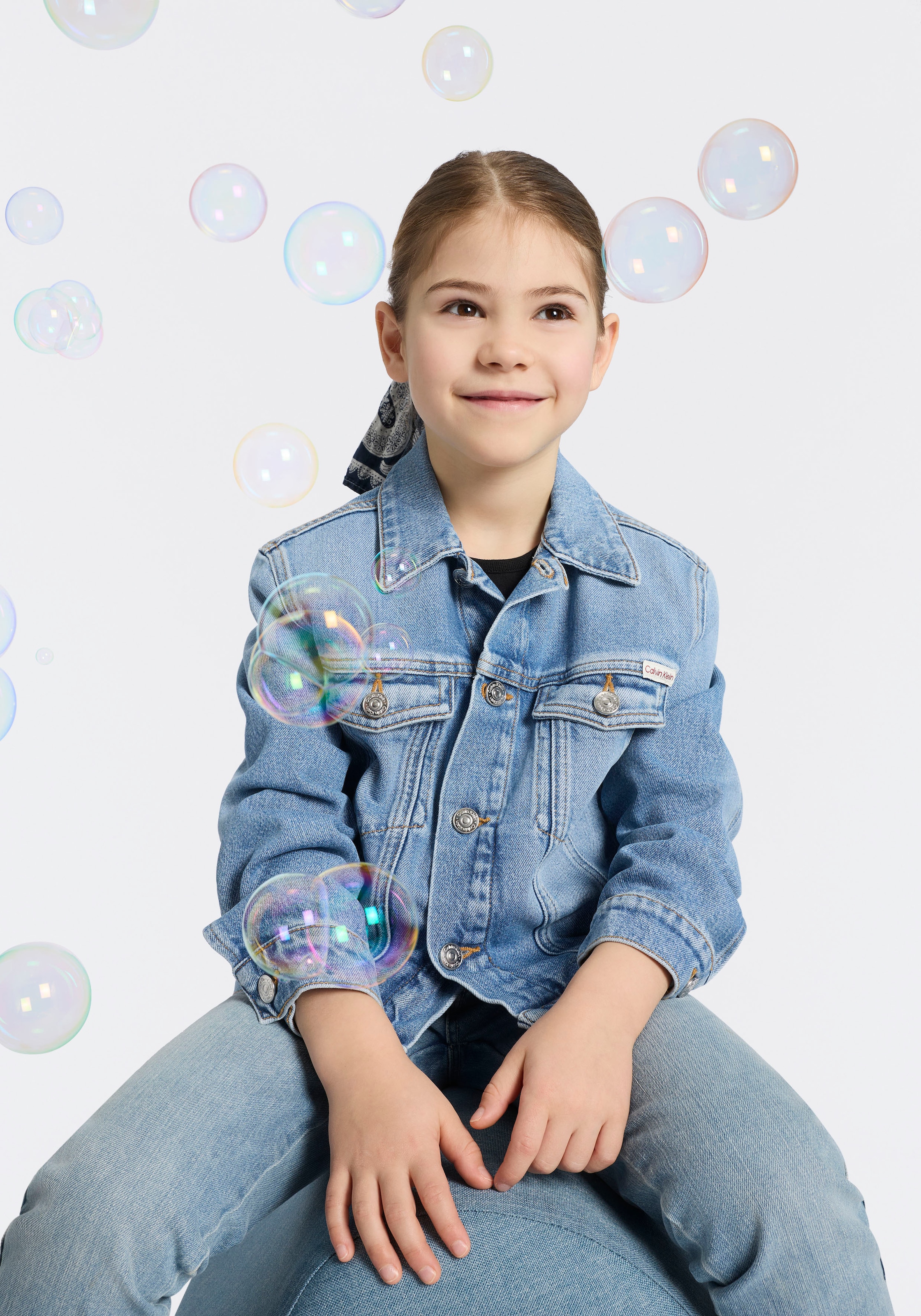 Calvin Klein Jeans Jeansjacke ohne Kapuze Regular fit, für Kinder bis 16 Jahre