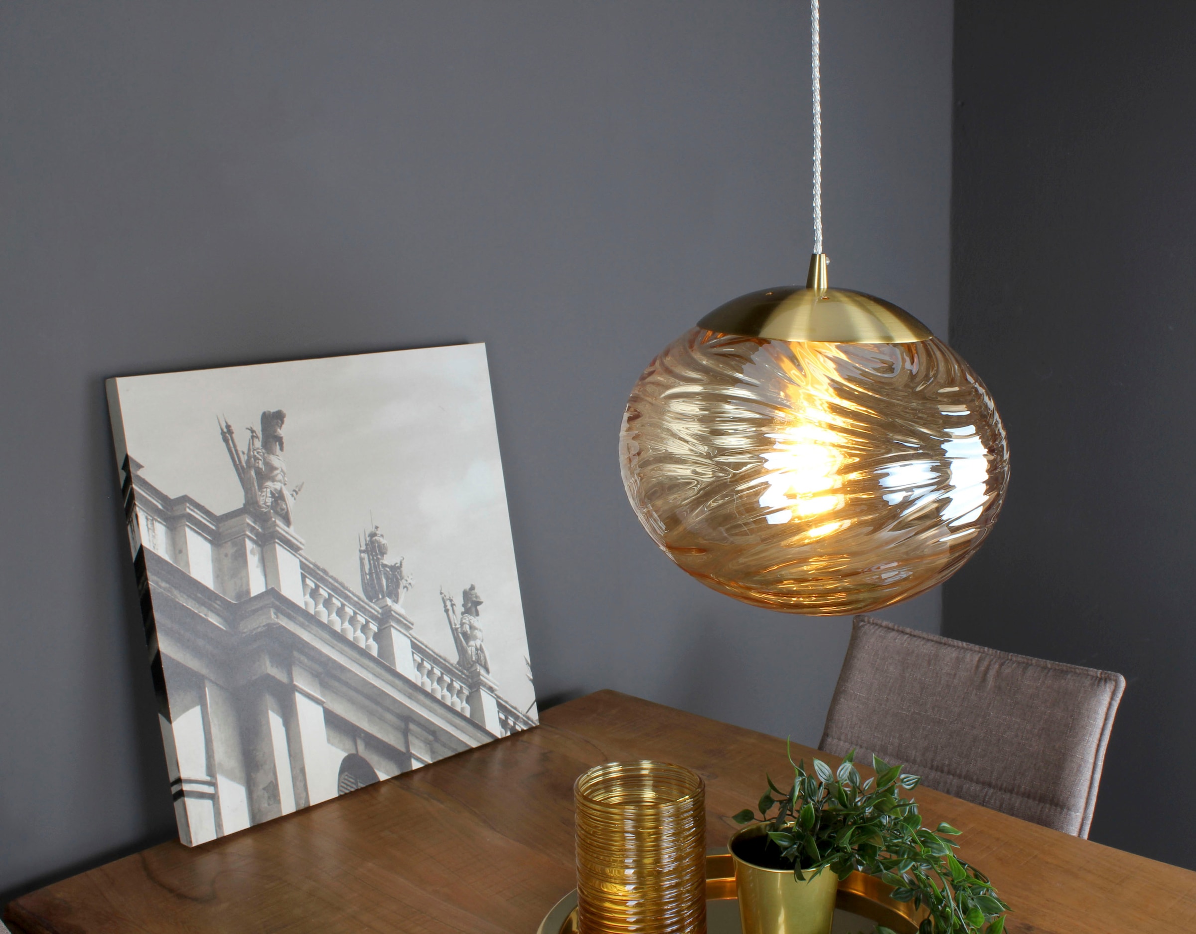 ECO-LIGHT Hängeleuchte »Nereide«, Leuchtmittel E27 | Leuchtmittel wechselbar, hochwertiges Glas