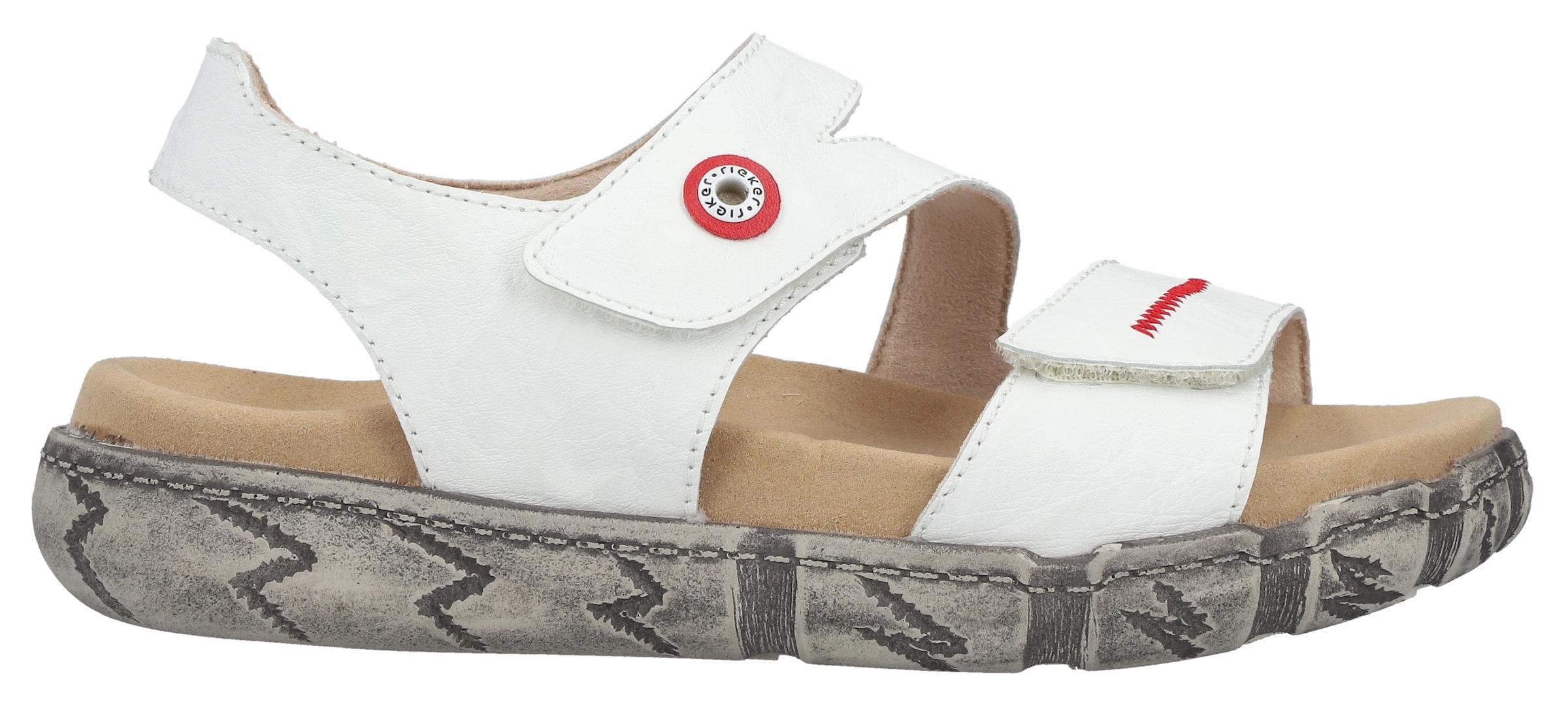Rieker Sandale  Sommerschuh, Klettsandale mit Ziernaht