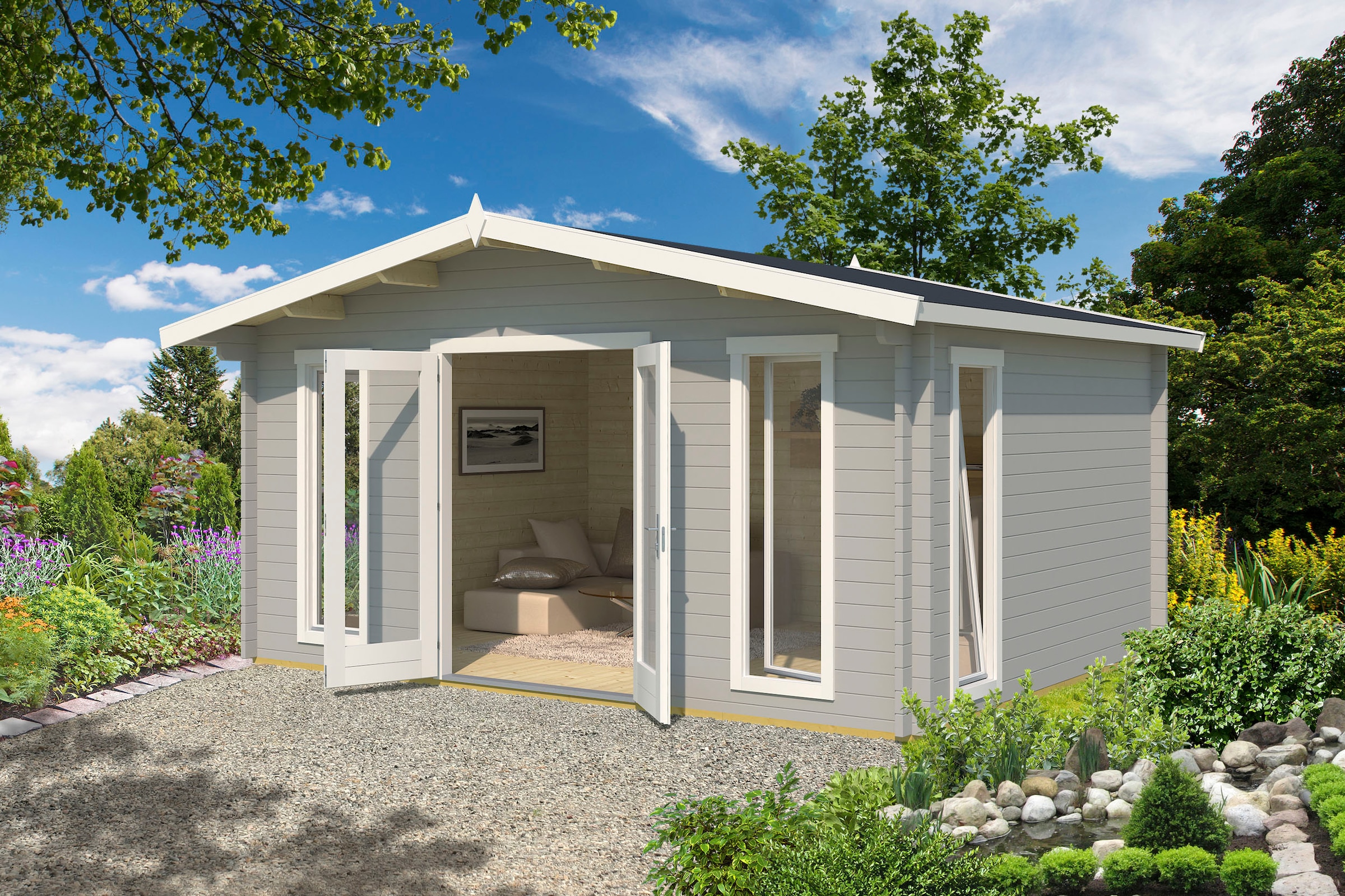 LASITA MAJA Gartenhaus »ELGIN 44«, (Set, inkl. Fussbodenbretter zum verlegen)