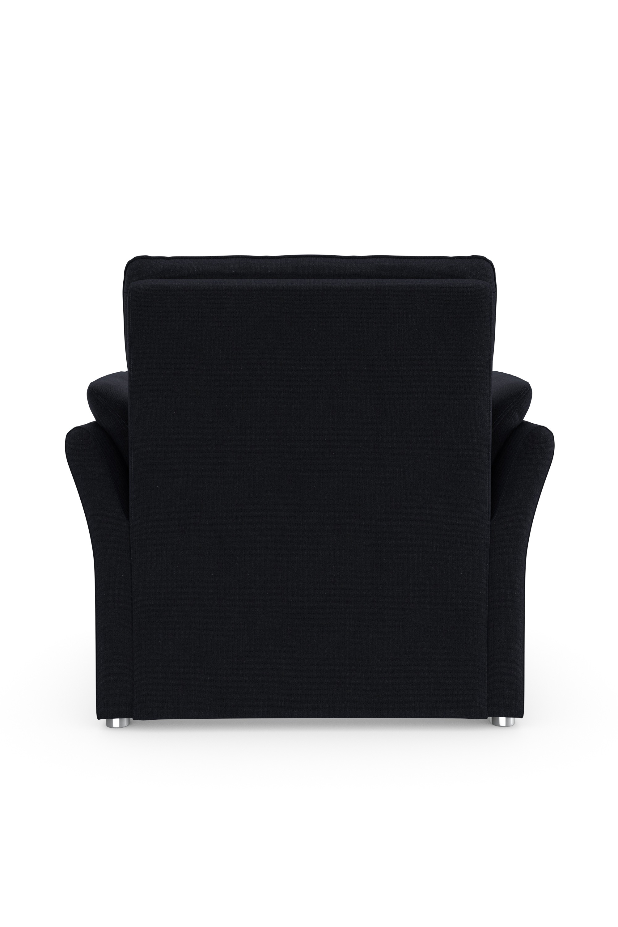 DOMO collection Sessel »Pina elegant und zeitloser Clubsessel, bequemer Cocktailsessel«, Hoher Sitzkomfort, Microfaser hochflorig, dunkelblau