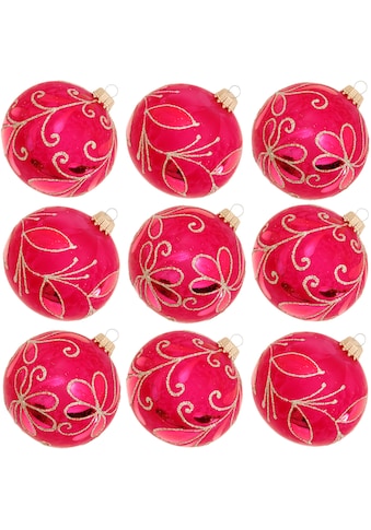 Weihnachtsbaumkugel »KGL03375, Weihnachtsdeko rot, Christbaumschmuck, Christbaumkugeln...